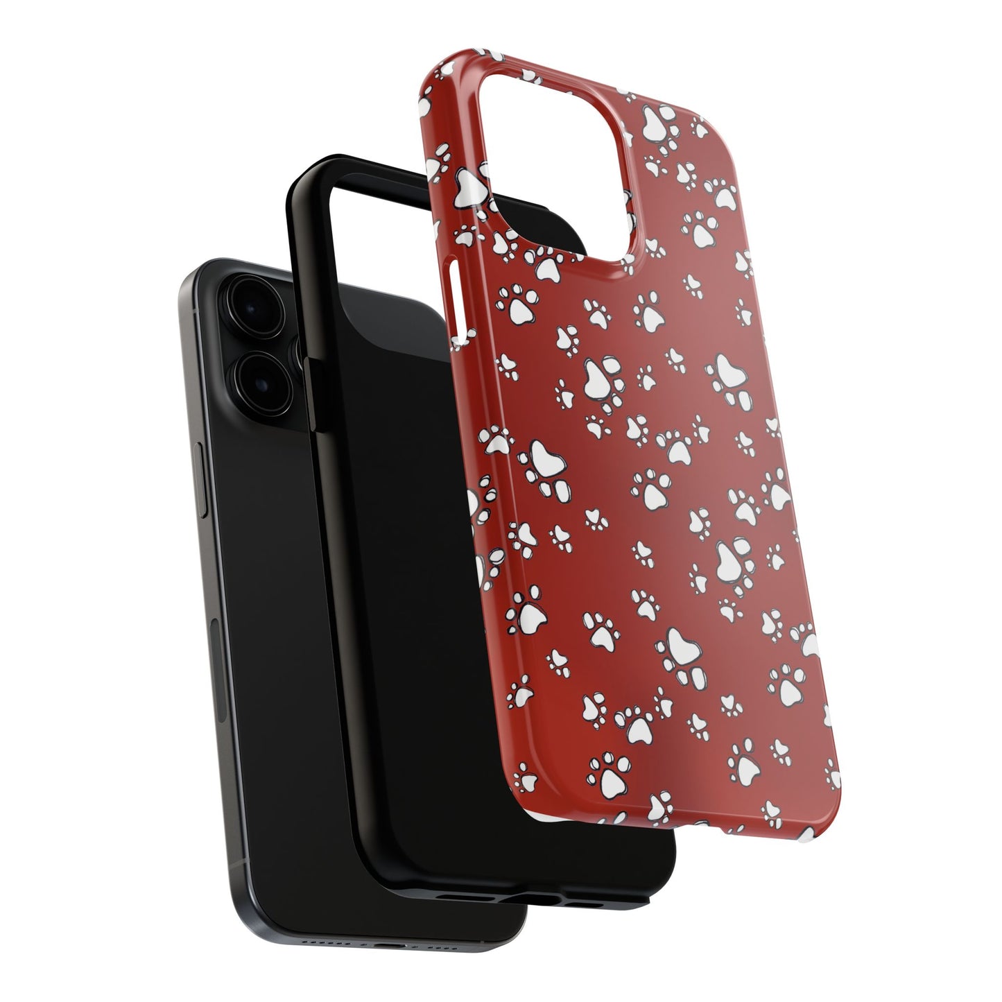 Paw Flakes Red Phone Case