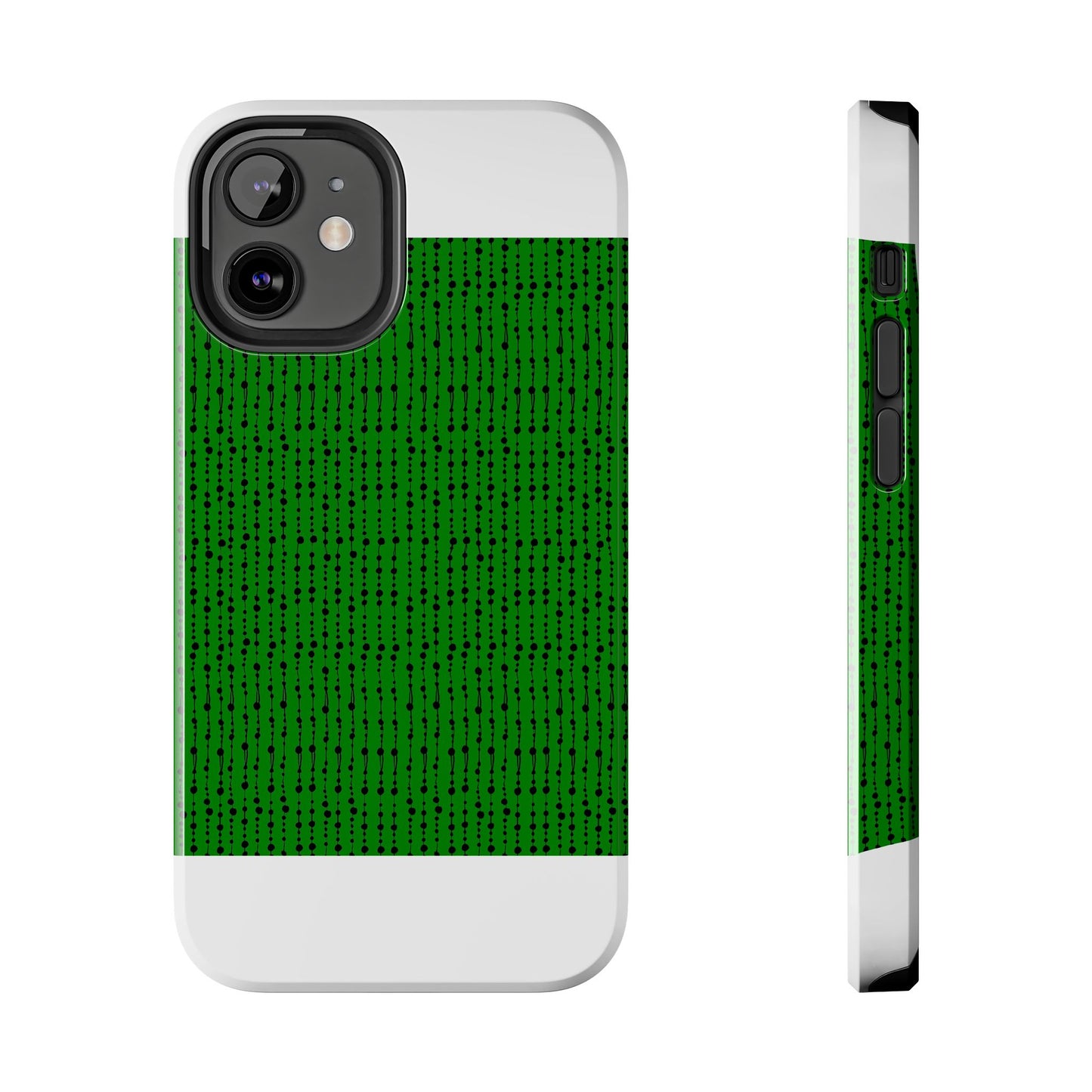 Beaded Curtain Green / Black Phone Case
