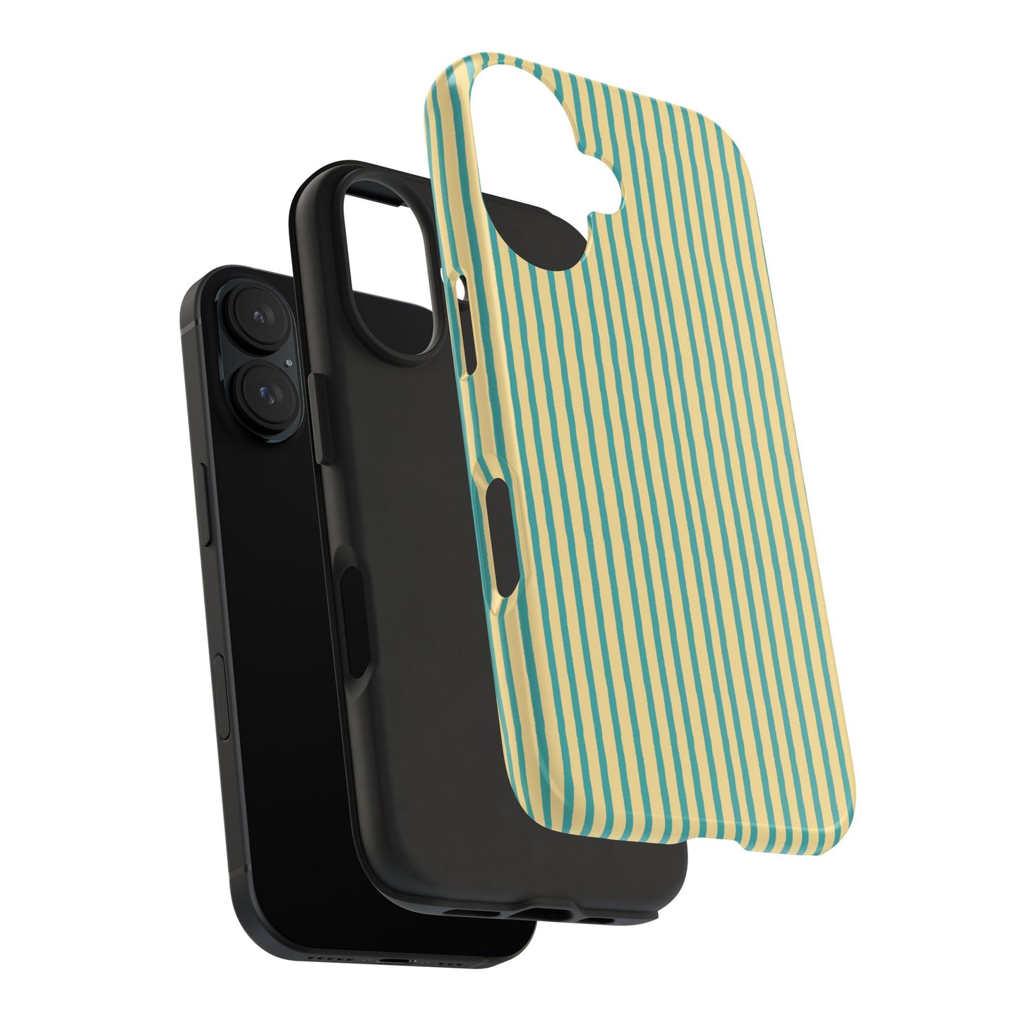 Stripe Yellow / Turquoise Phone Case