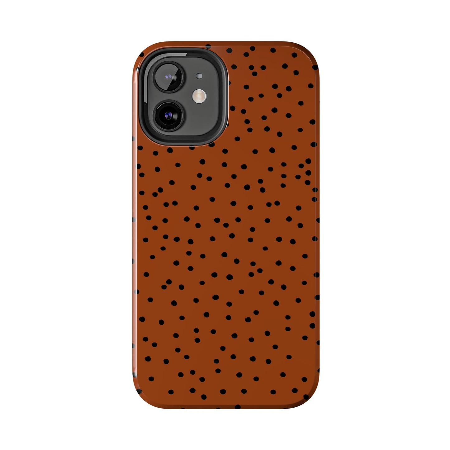 Dinky Dots Bronze / Black Phone Case