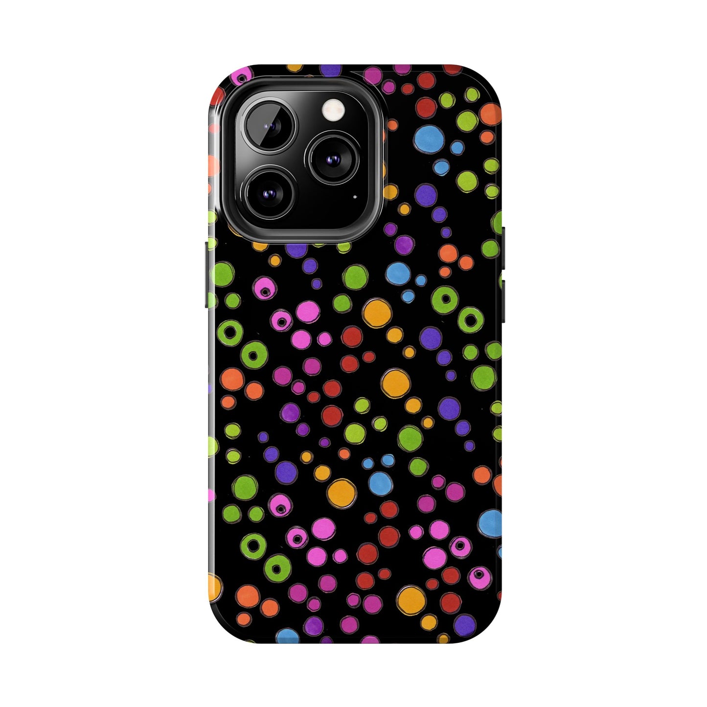 Dog Dots Black / Multi Phone Case