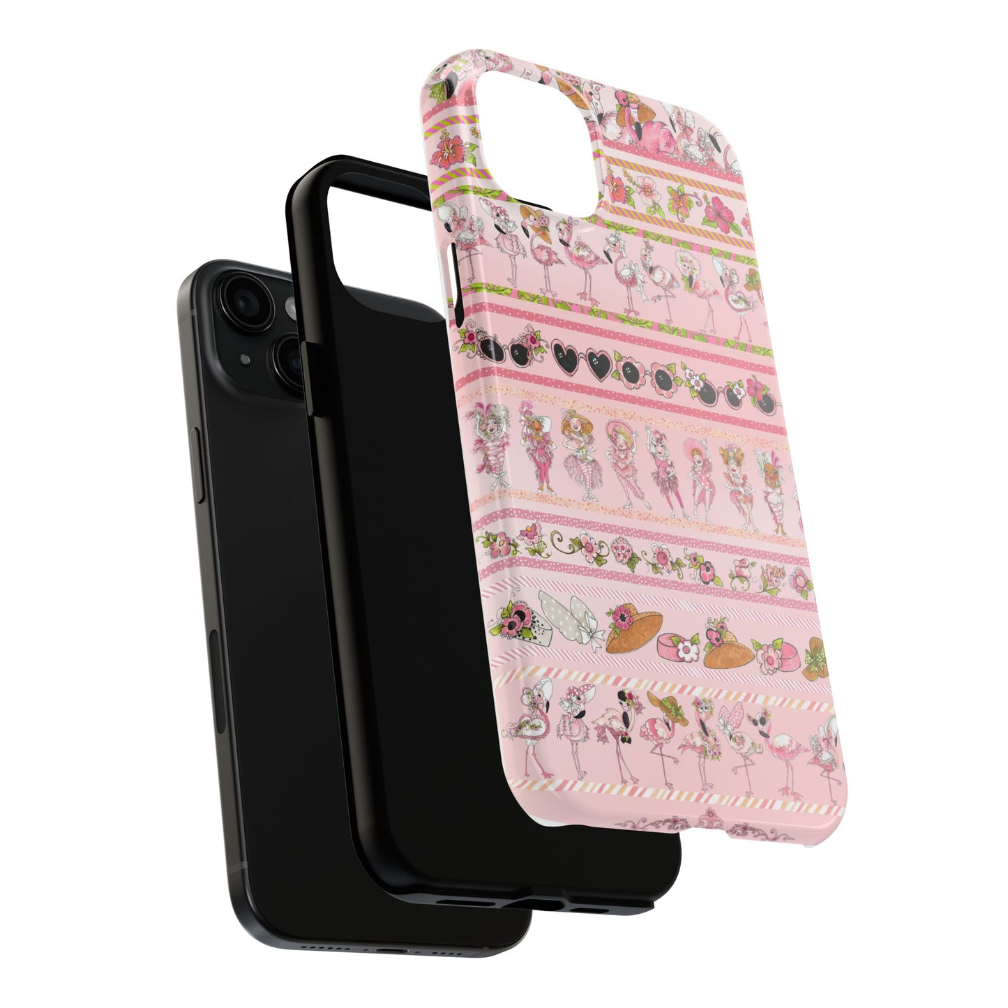 Flam Borders Pink Phone Case