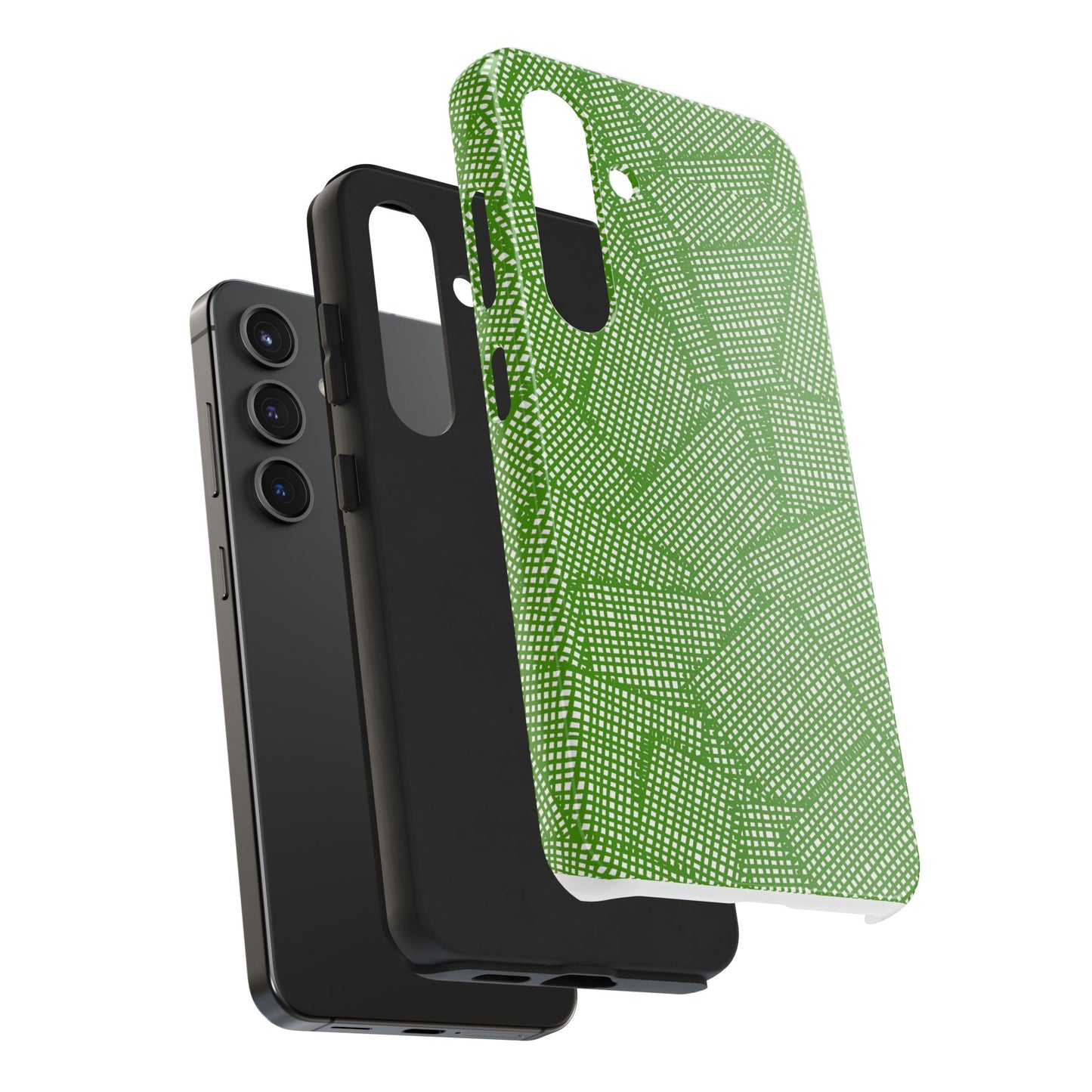 Check Patch Large Green Phone Case