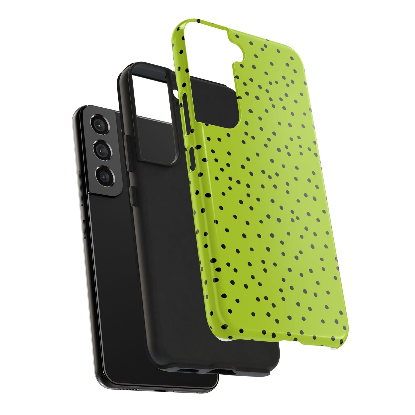 Dinky Dots Lime / Black Phone Case