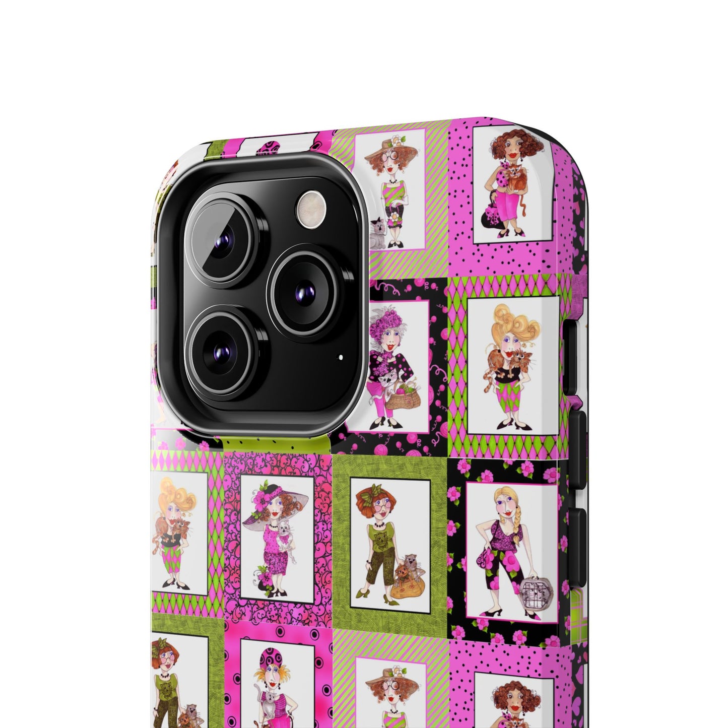 Cat Ladies Cerise Phone Case