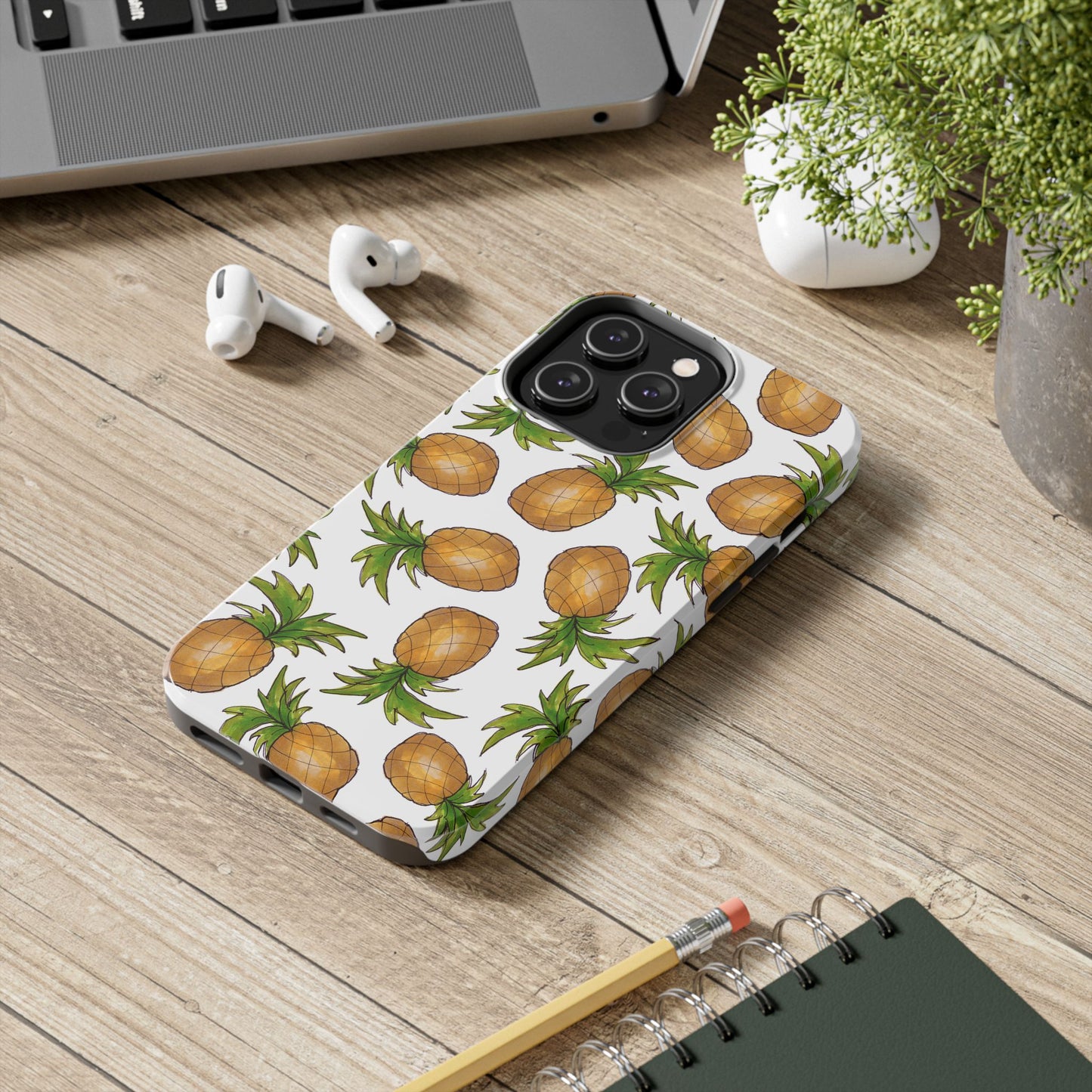Pineapple Toss White Phone Case
