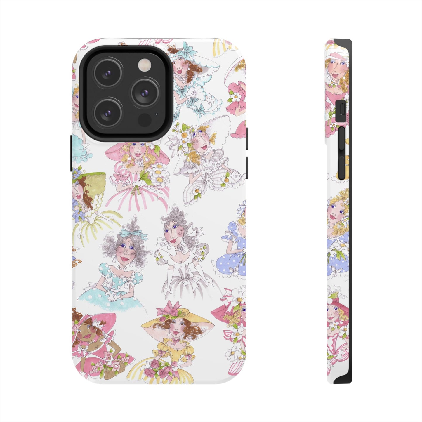 Tossed Belles White Phone Case