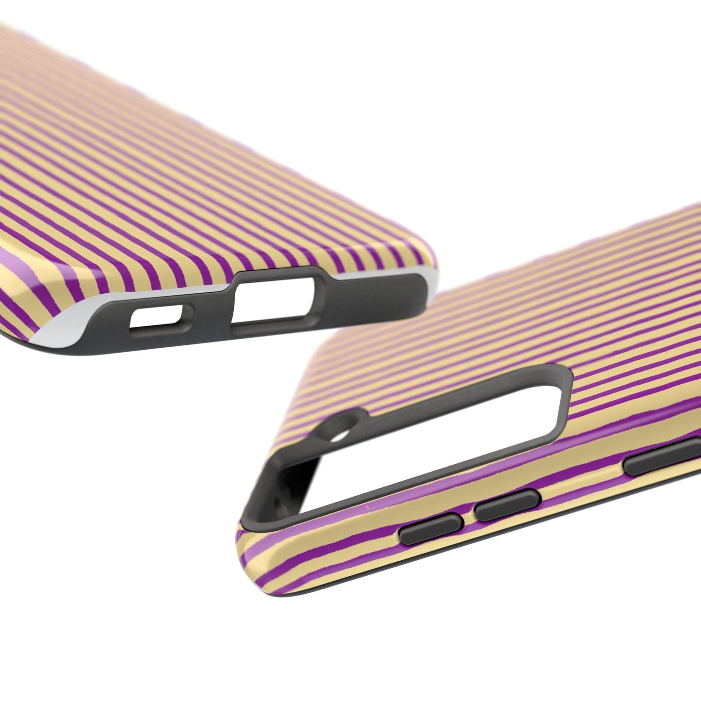 Stripe Yellow / Purple Phone Case