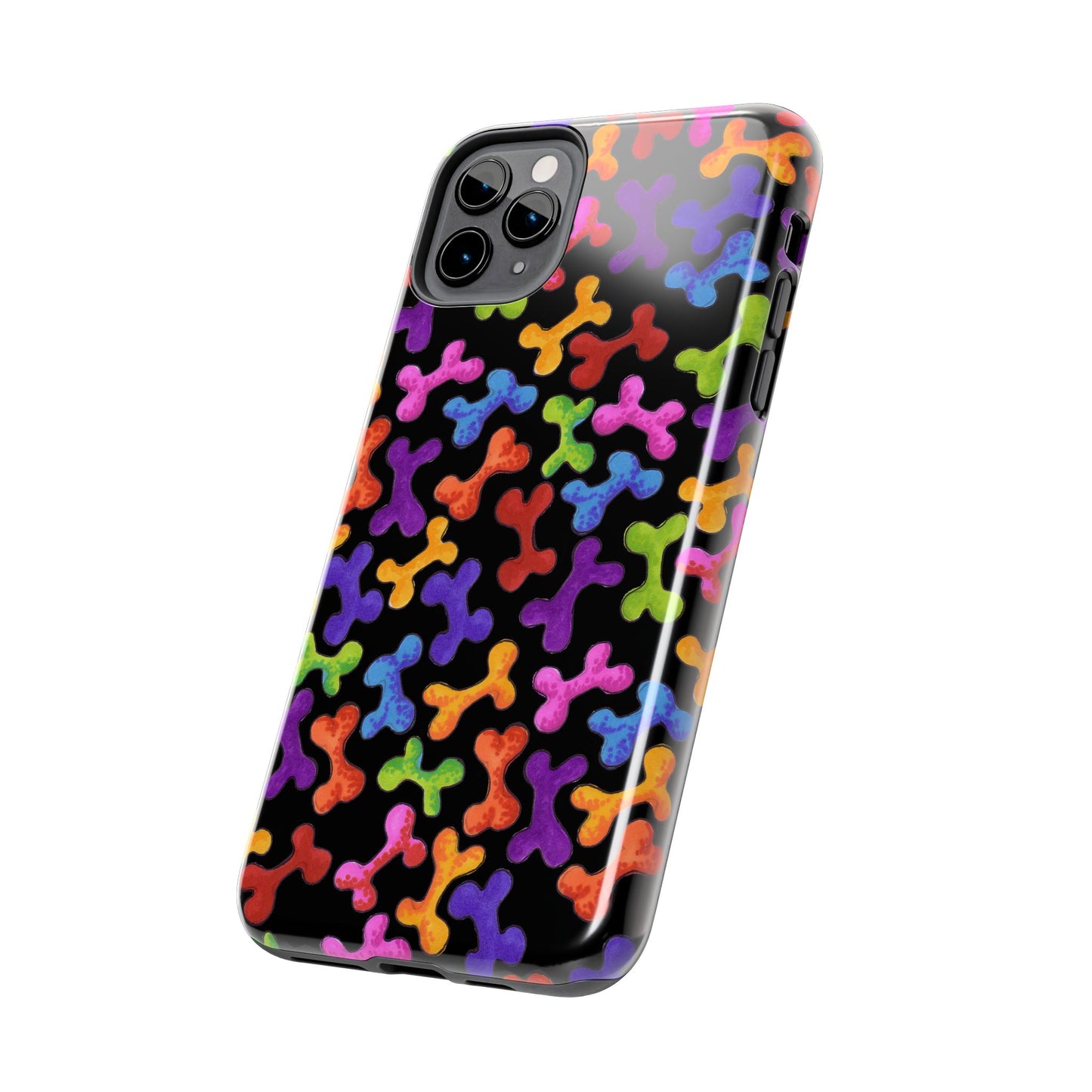 Fancy Bones Black / Multi Phone Case