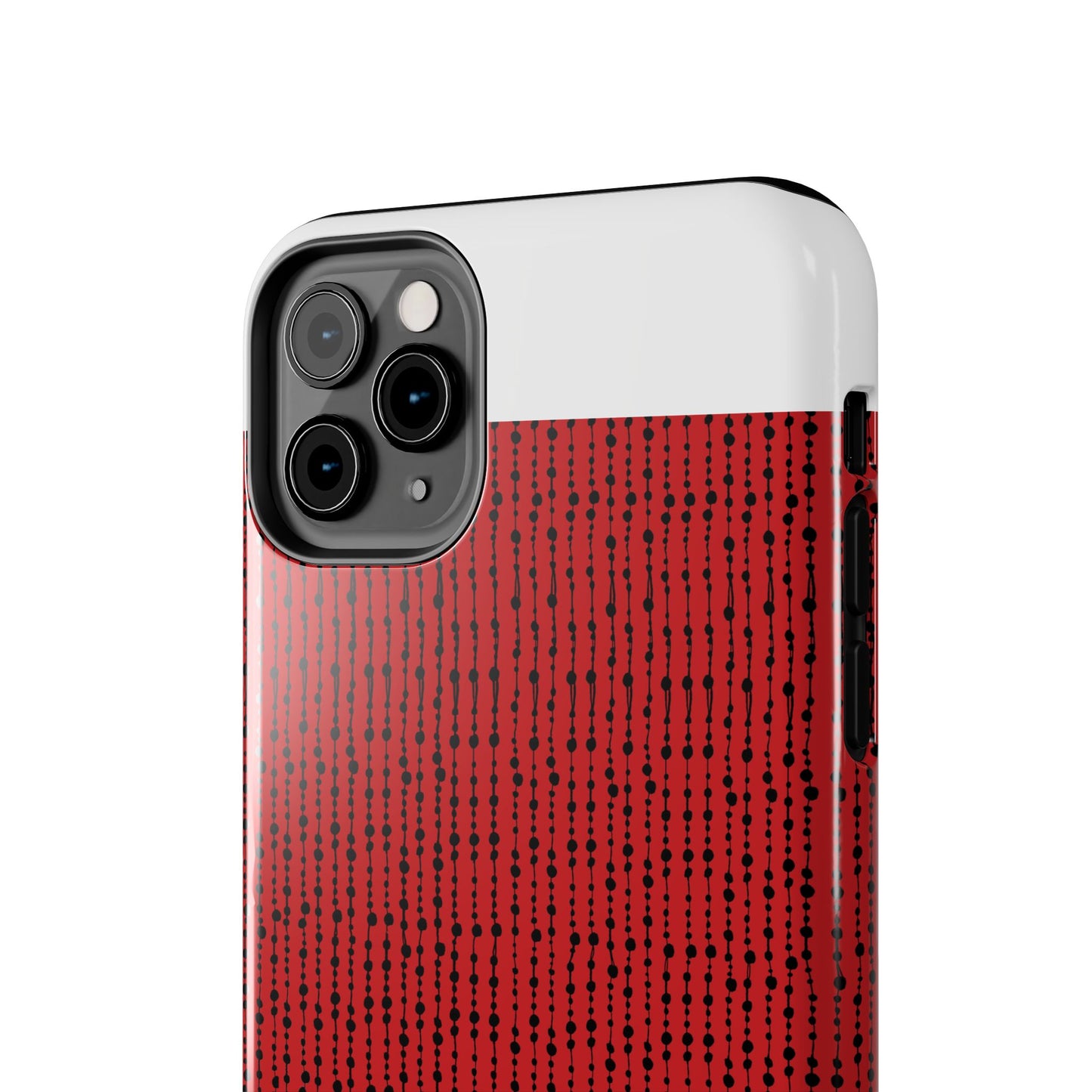 Beaded Curtain Red / Black Phone Case
