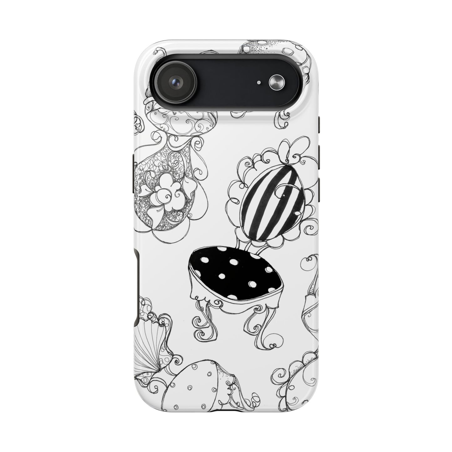 Bistro Chairs White Phone Case