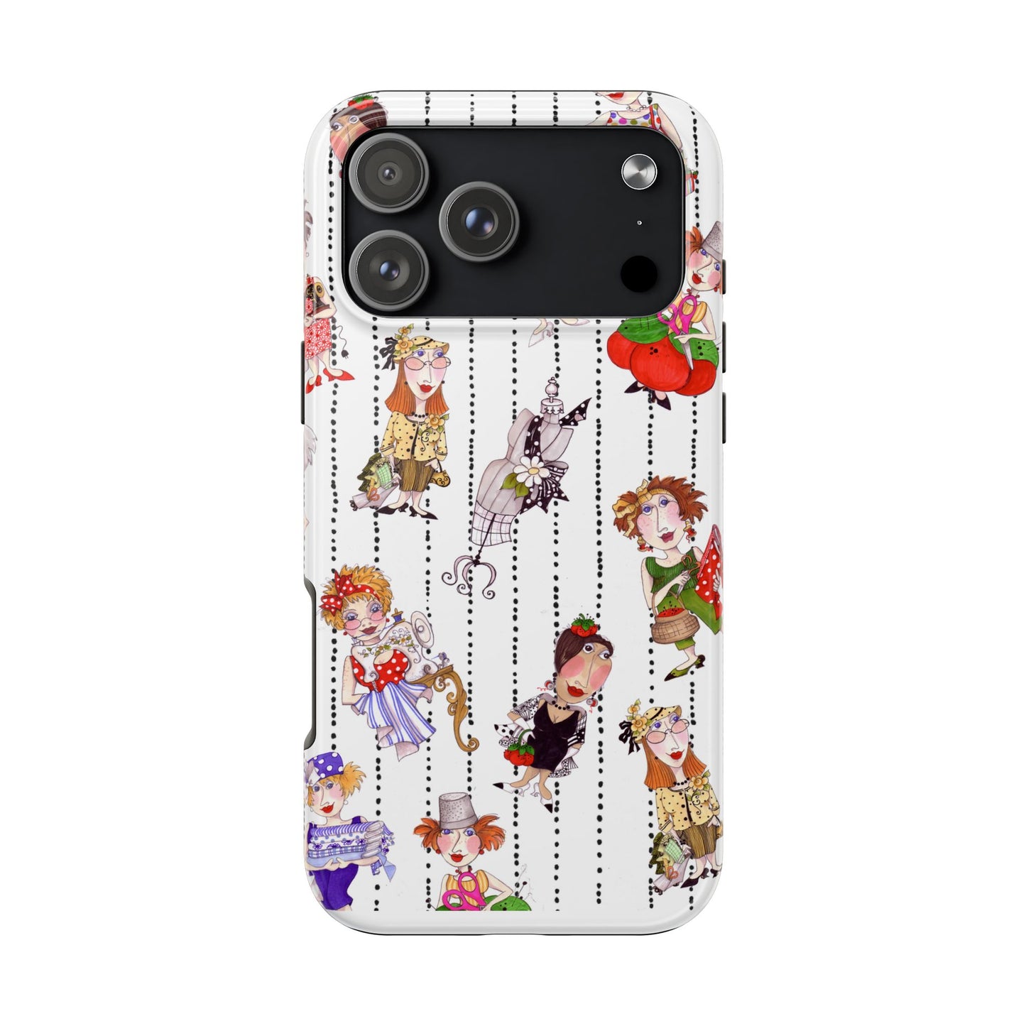 Sewphisticates White / Black Stripe Phone Case