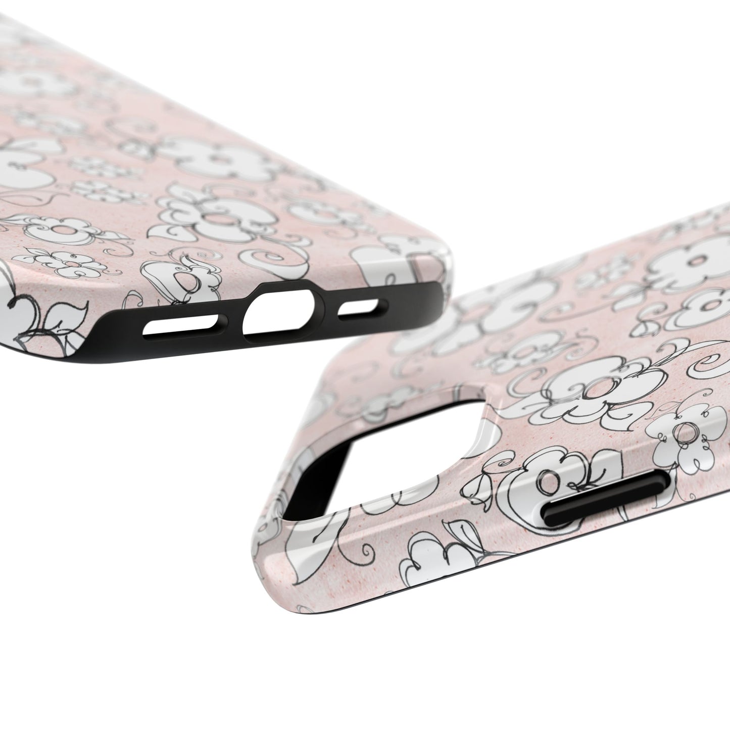 Lady Flowers Paris Pink Phone Case