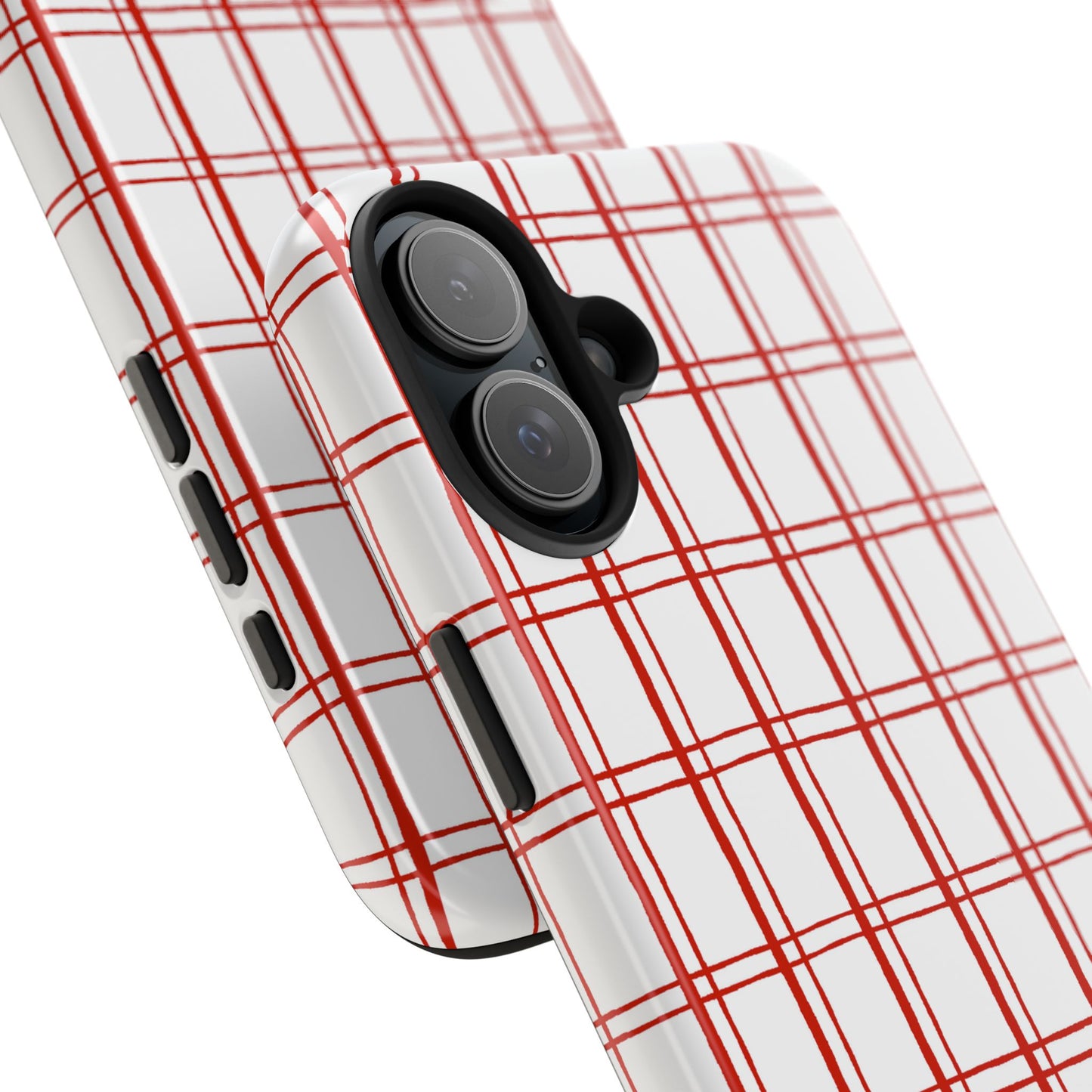 Little Plaid White / Red Phone Case
