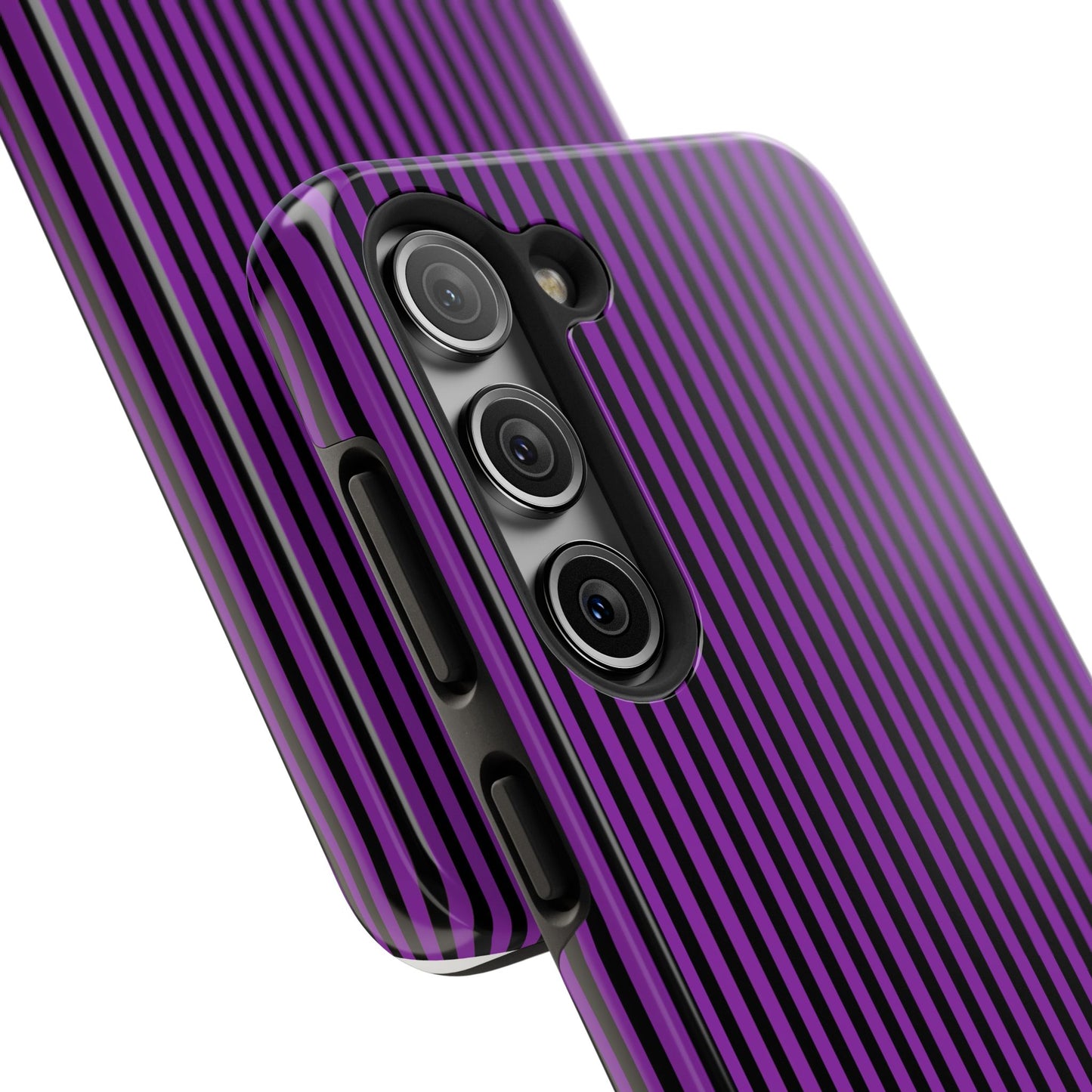 Stripe Purple / Black Phone Case
