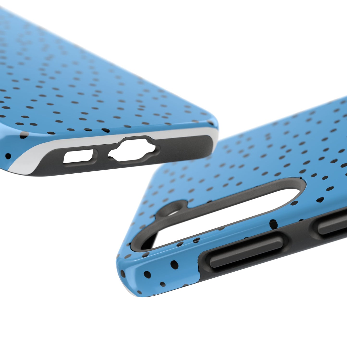 Dinky Dots Turquoise / Black Phone Case