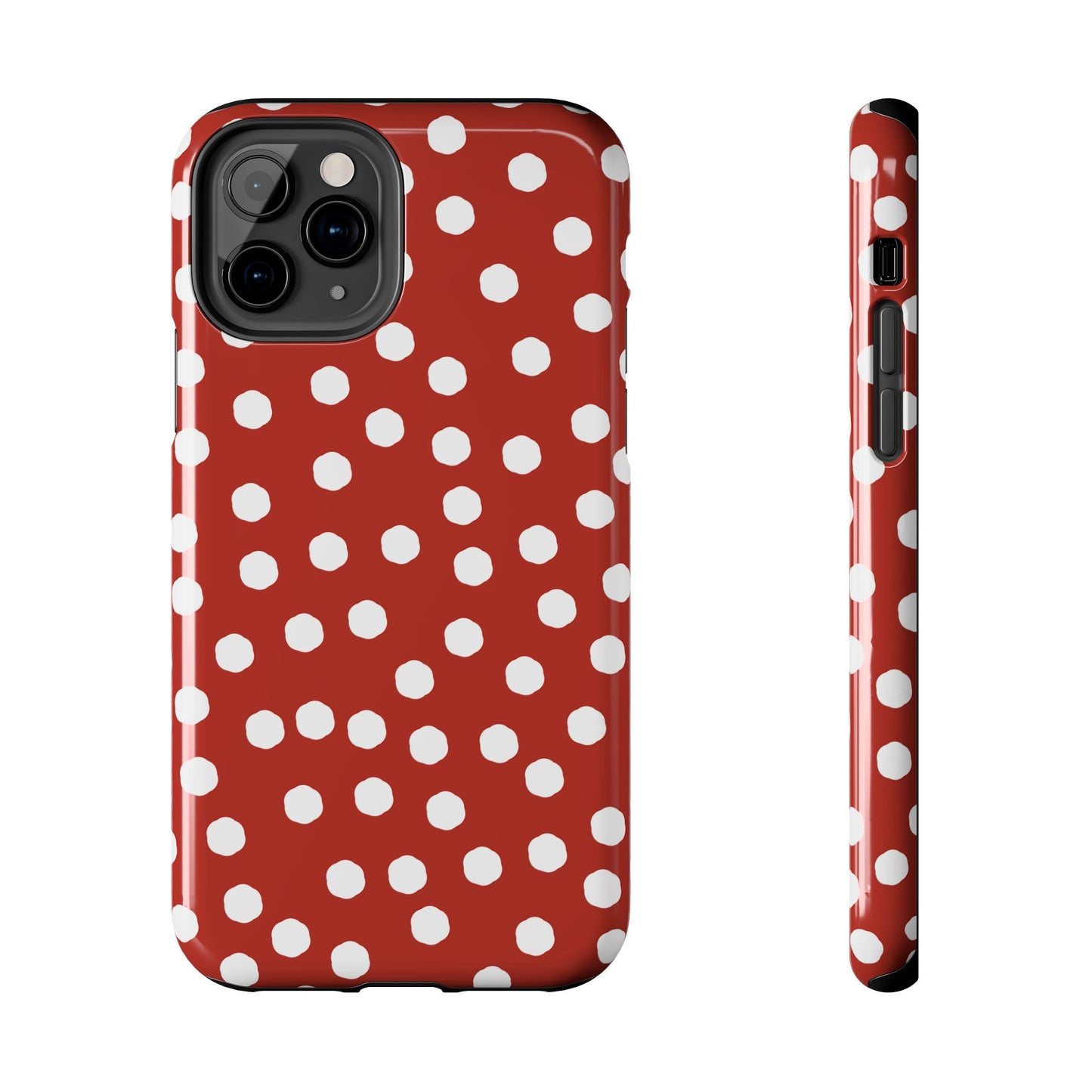 Jumbo Dots Red / White Phone Case