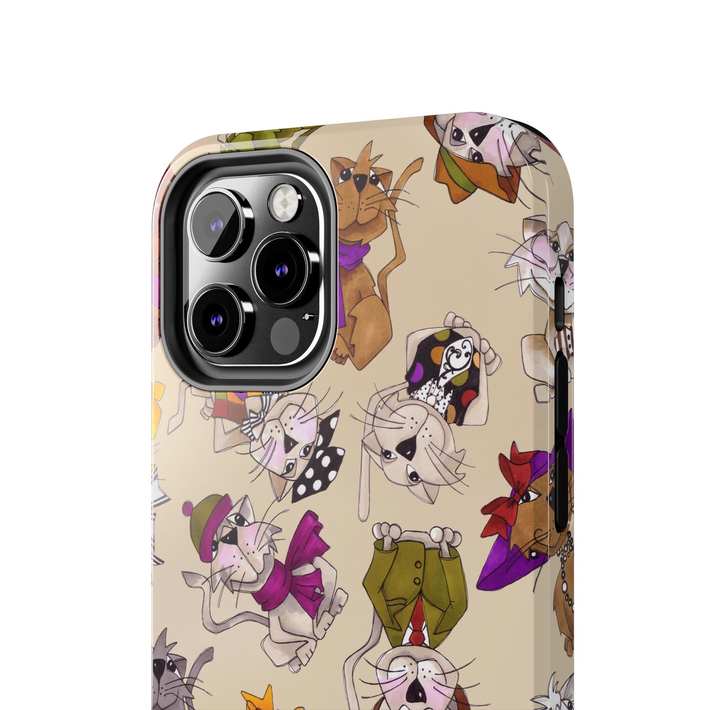 Spice Cats Tossed Muslin Phone Case