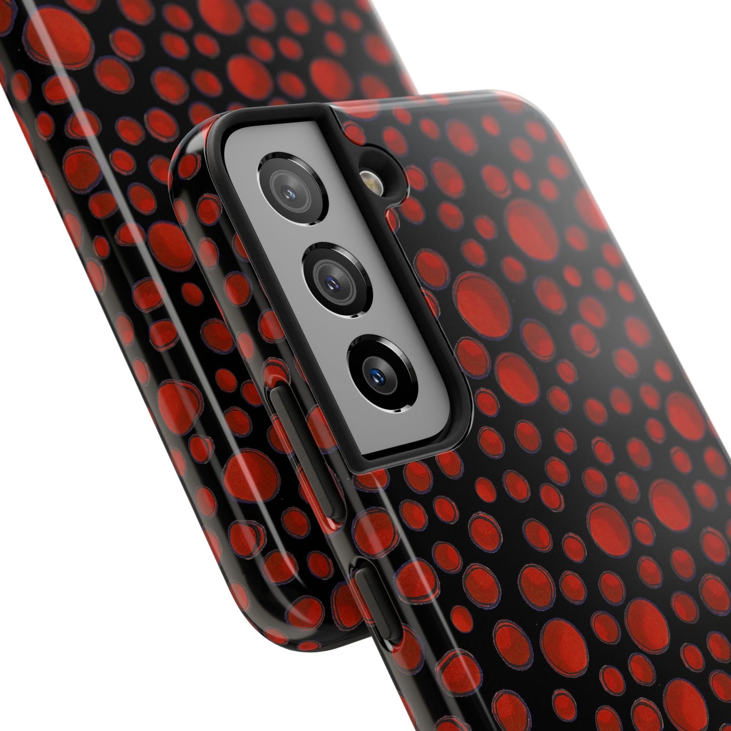 Dot Assortment Black / Red Phone Case