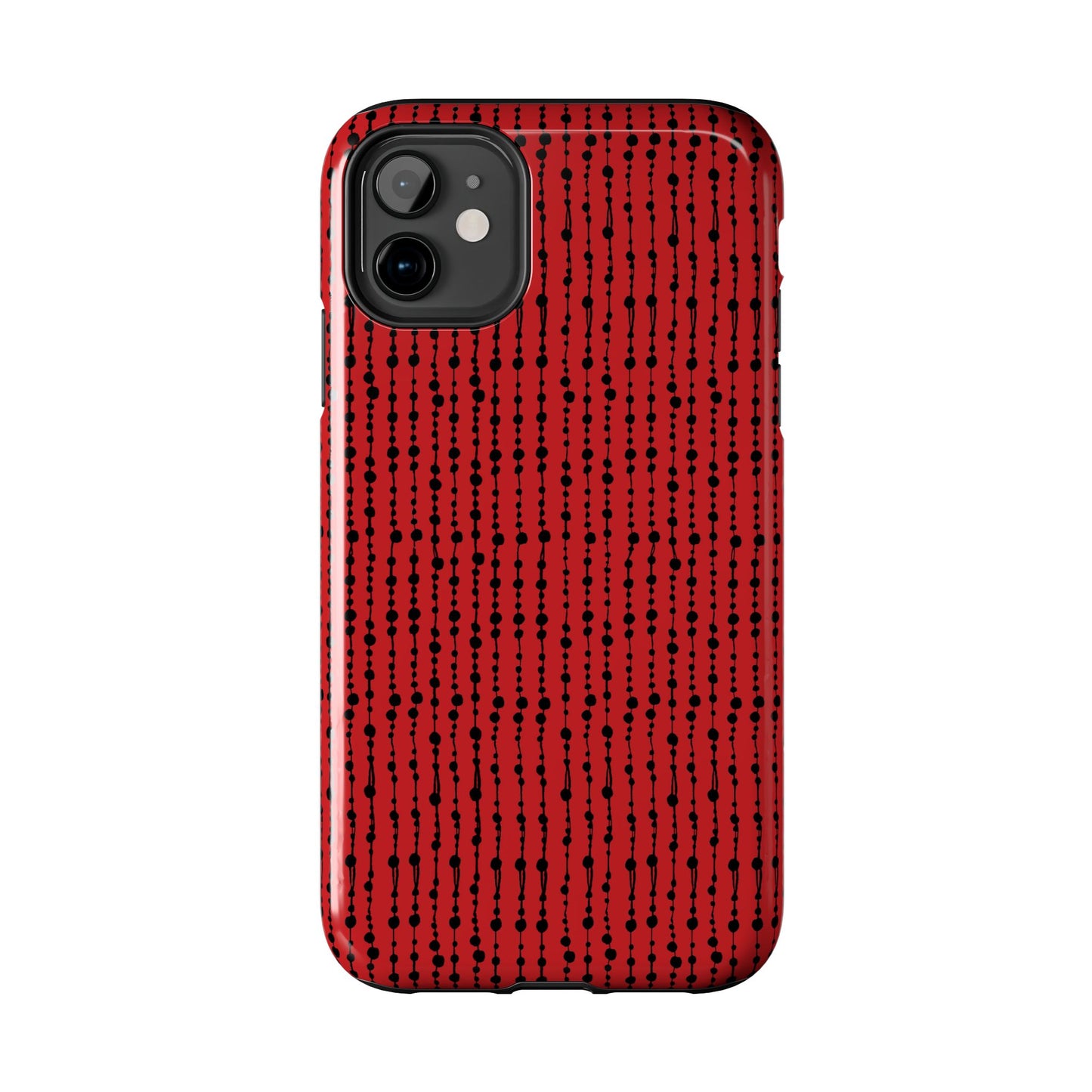 Beaded Curtain Red / Black Phone Case