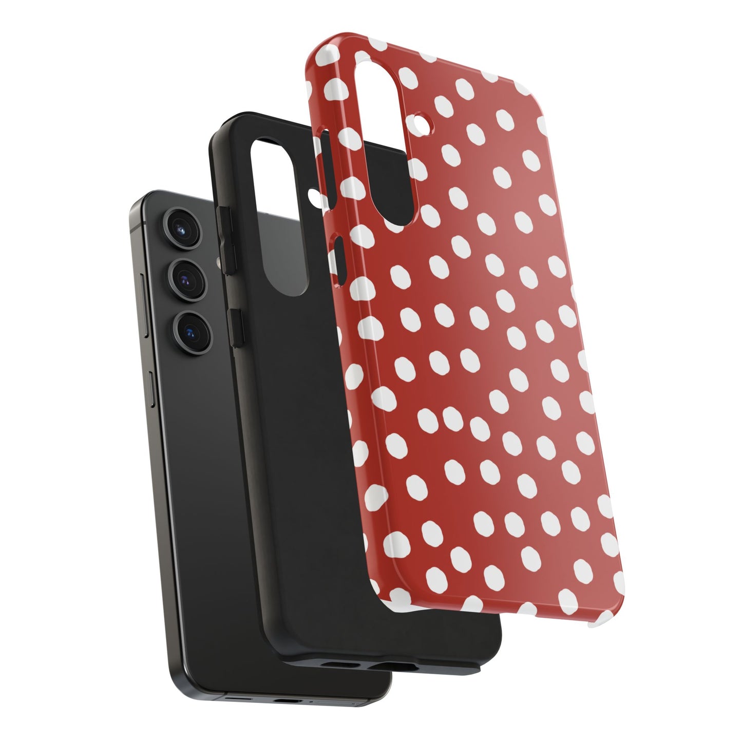 Jumbo Dots Red / White Phone Case