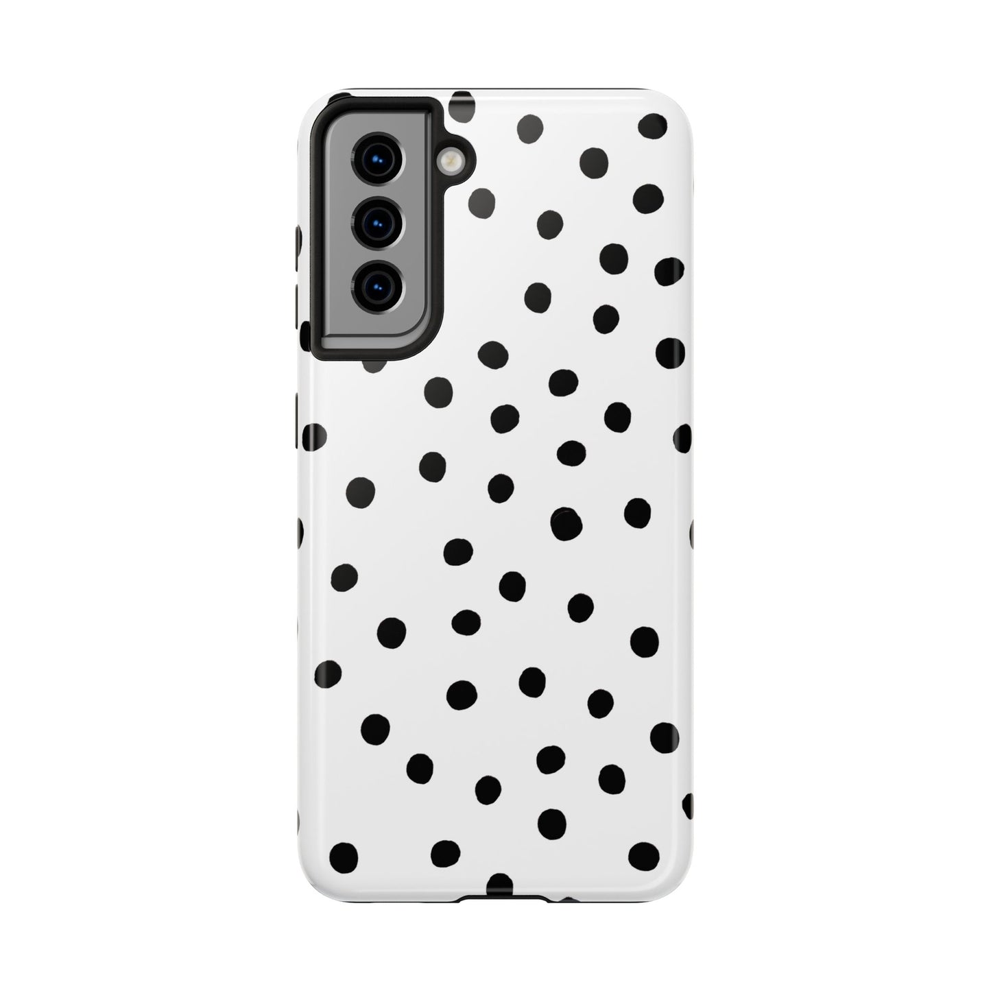 Dot White / Black Phone Case