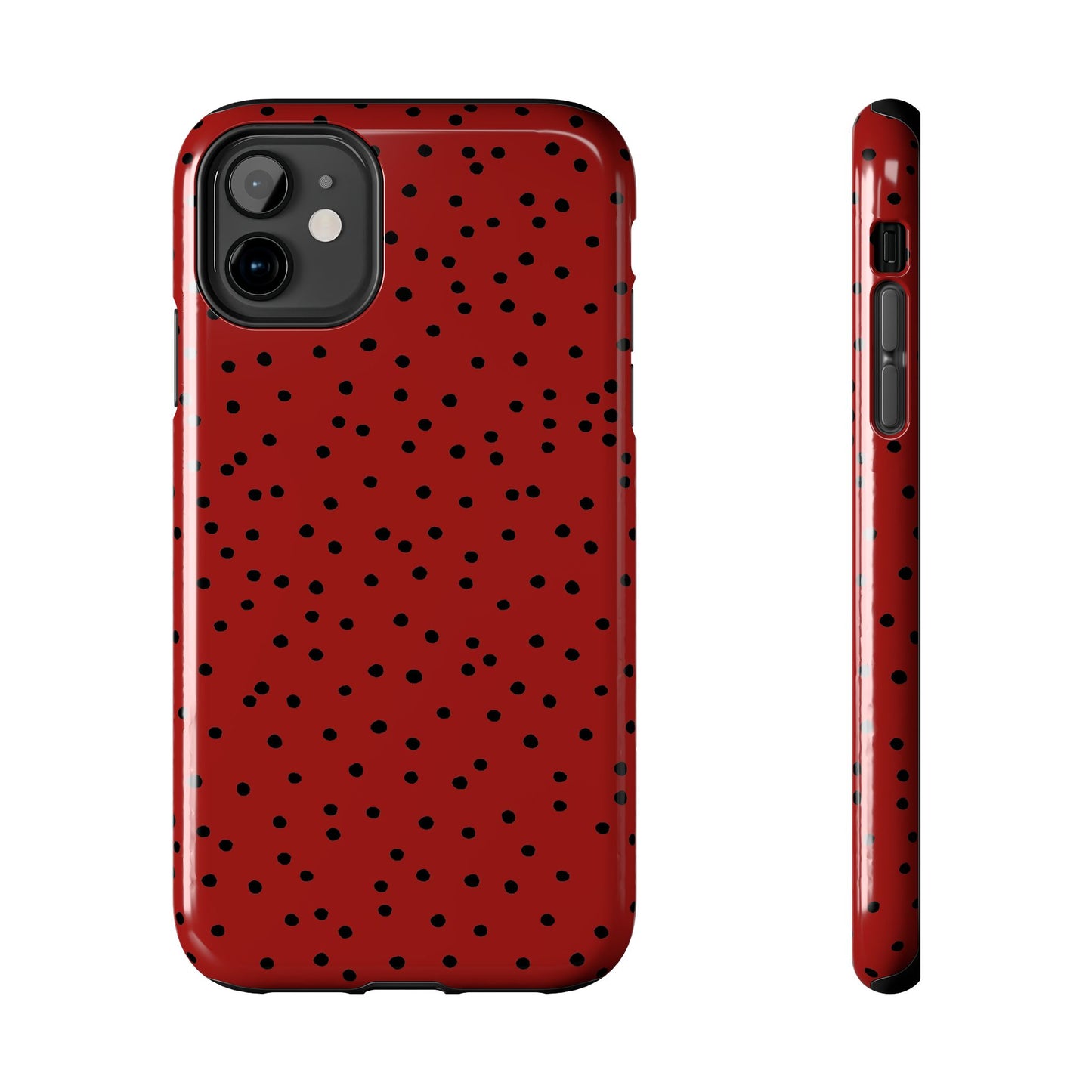 Dinky Dots Scarlett / Black Phone Case
