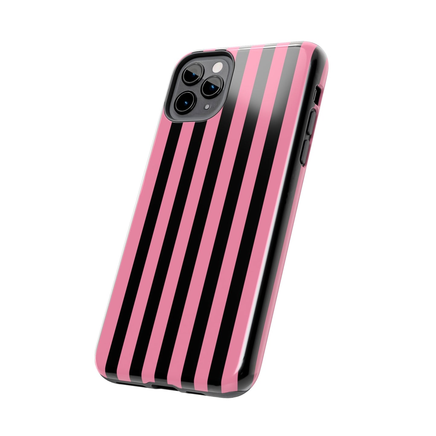 Vertical Stripe Pink / Black Phone Case