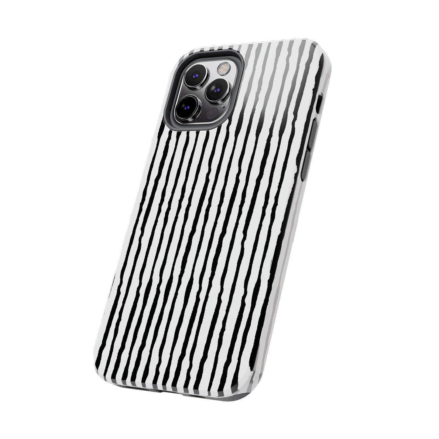Sorta Stripe White / Black Phone Case