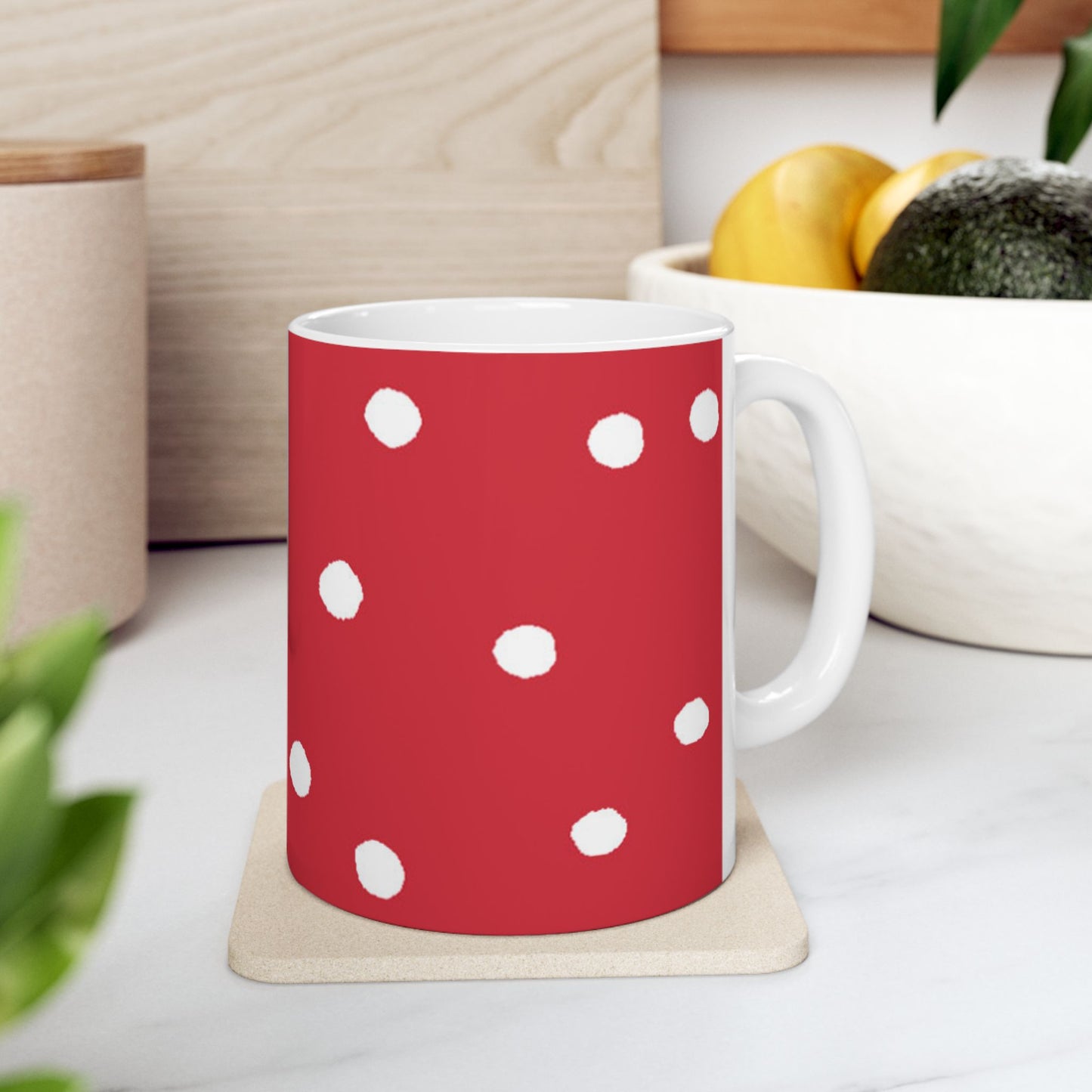 Dinky Dots Red / White Cup