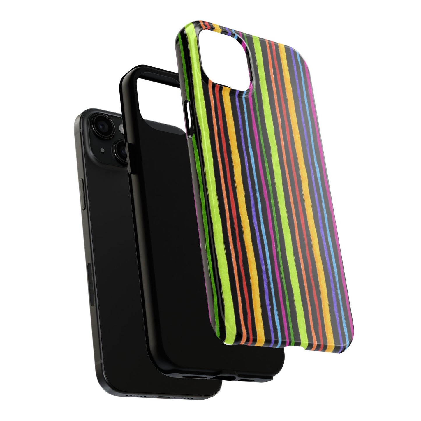 Stripe Fancy Black Phone Case