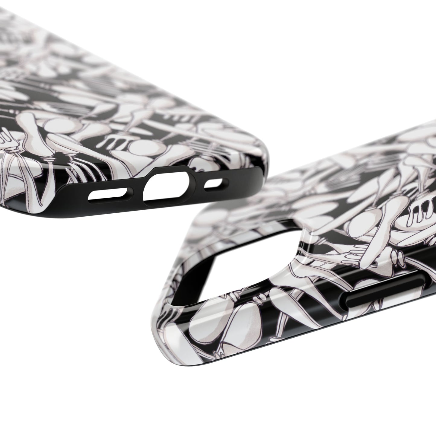 Silverware Wars Black Phone Case