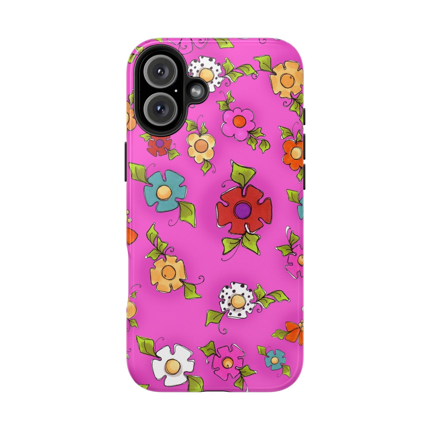 Happy Blooms Cerise Phone Case