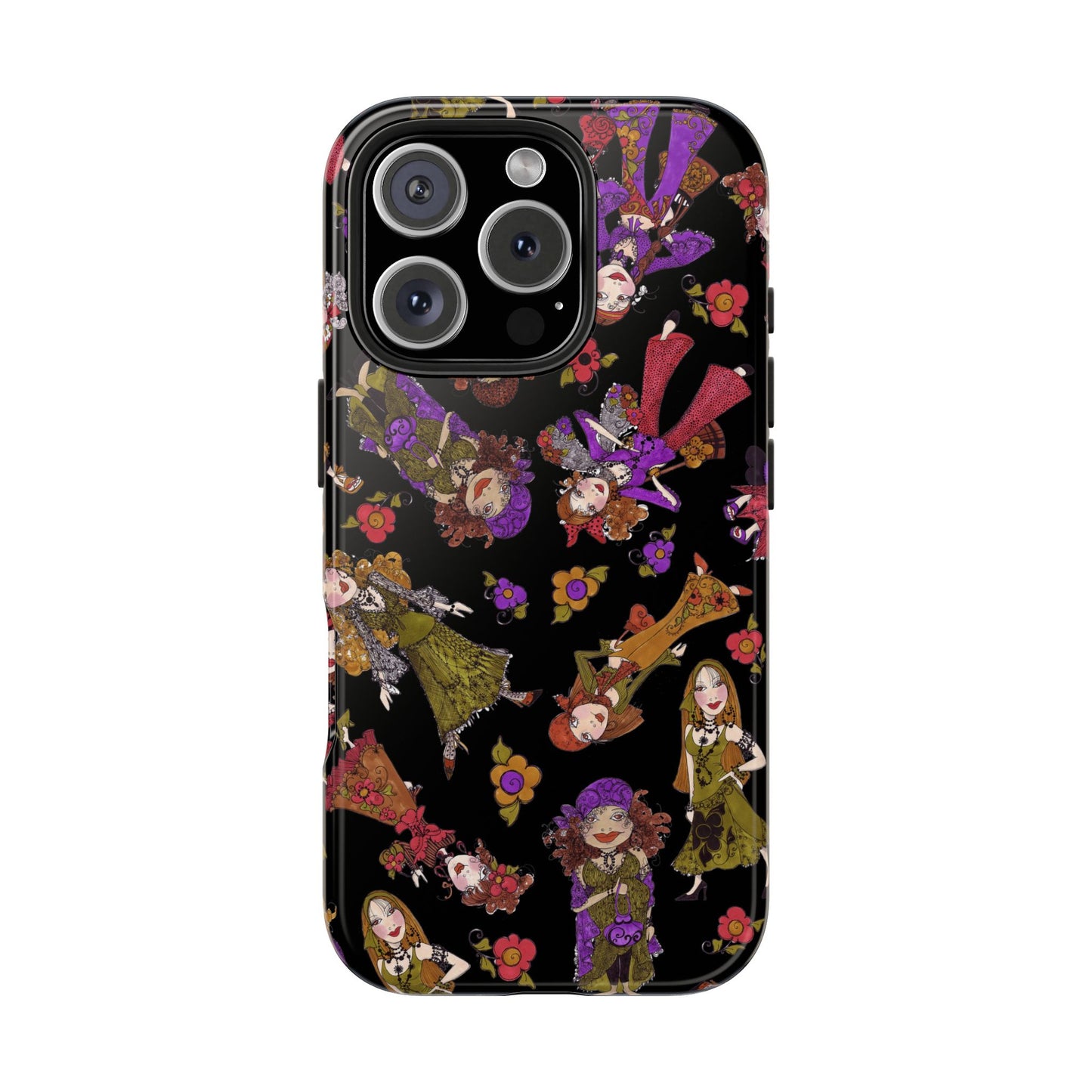 Tossed Gypsies Black Phone Case