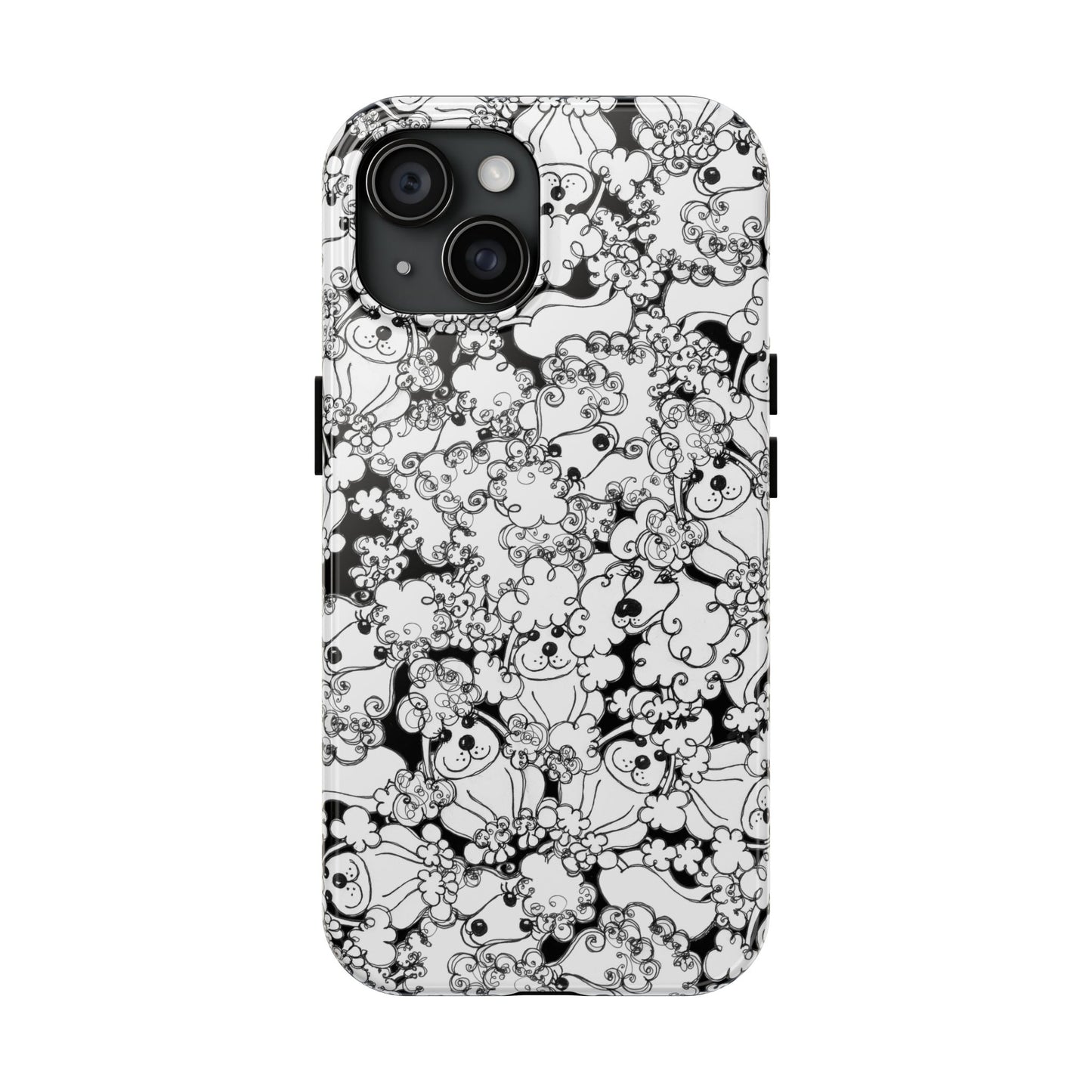 Poodle Party Black Phone Case