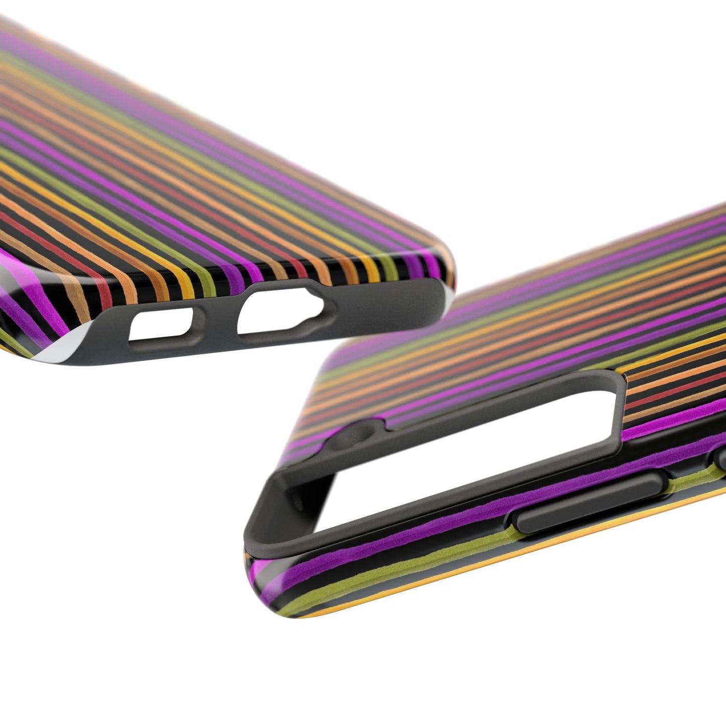 Spice Stripe Black Phone Case