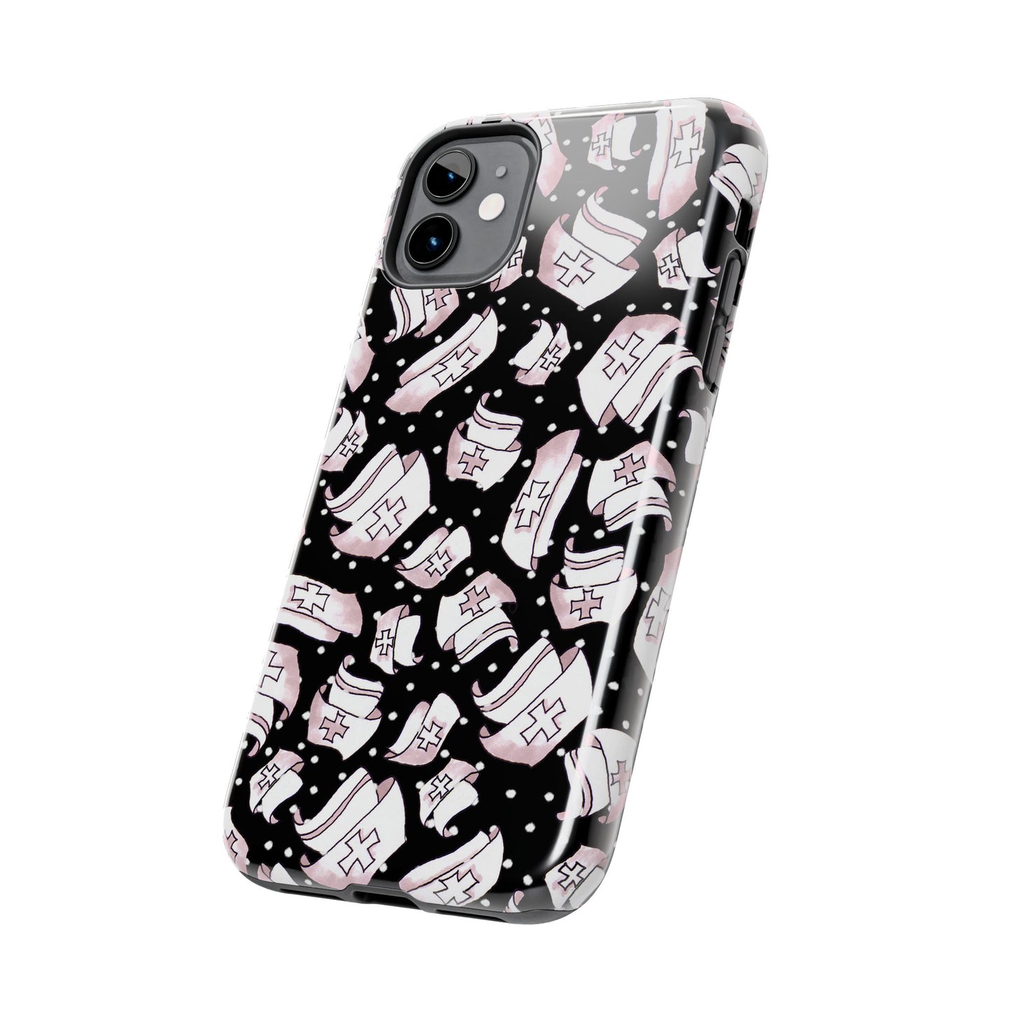 Med Hats Black Phone Case