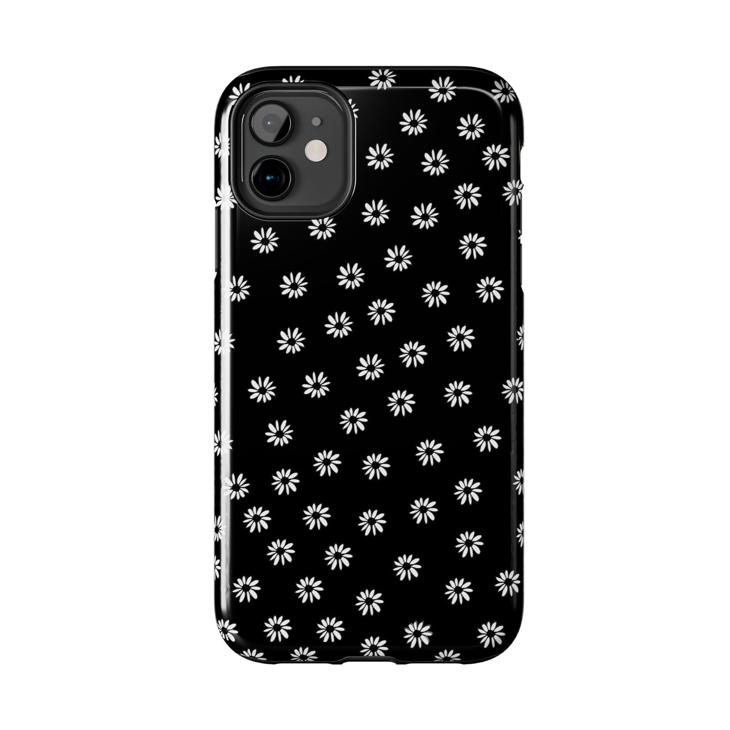 Daisy Dot Black / White Phone Case