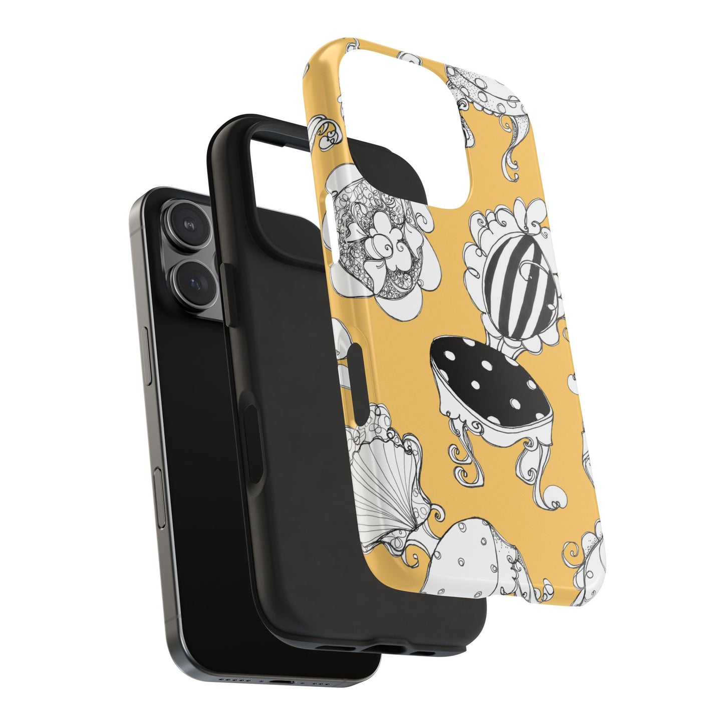 Bistro Chairs Yellow Phone Case