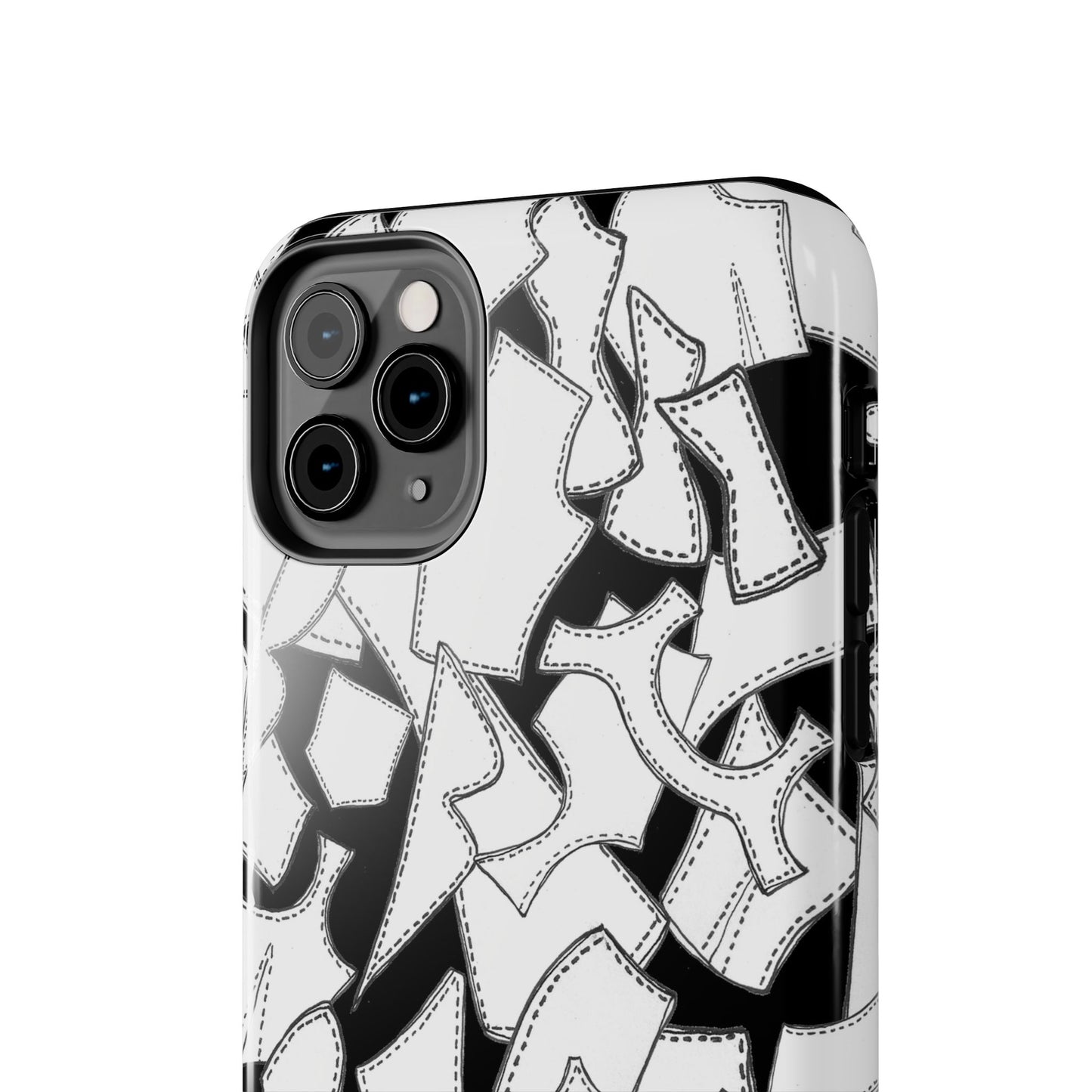 Pattern Pieces Black Phone Case