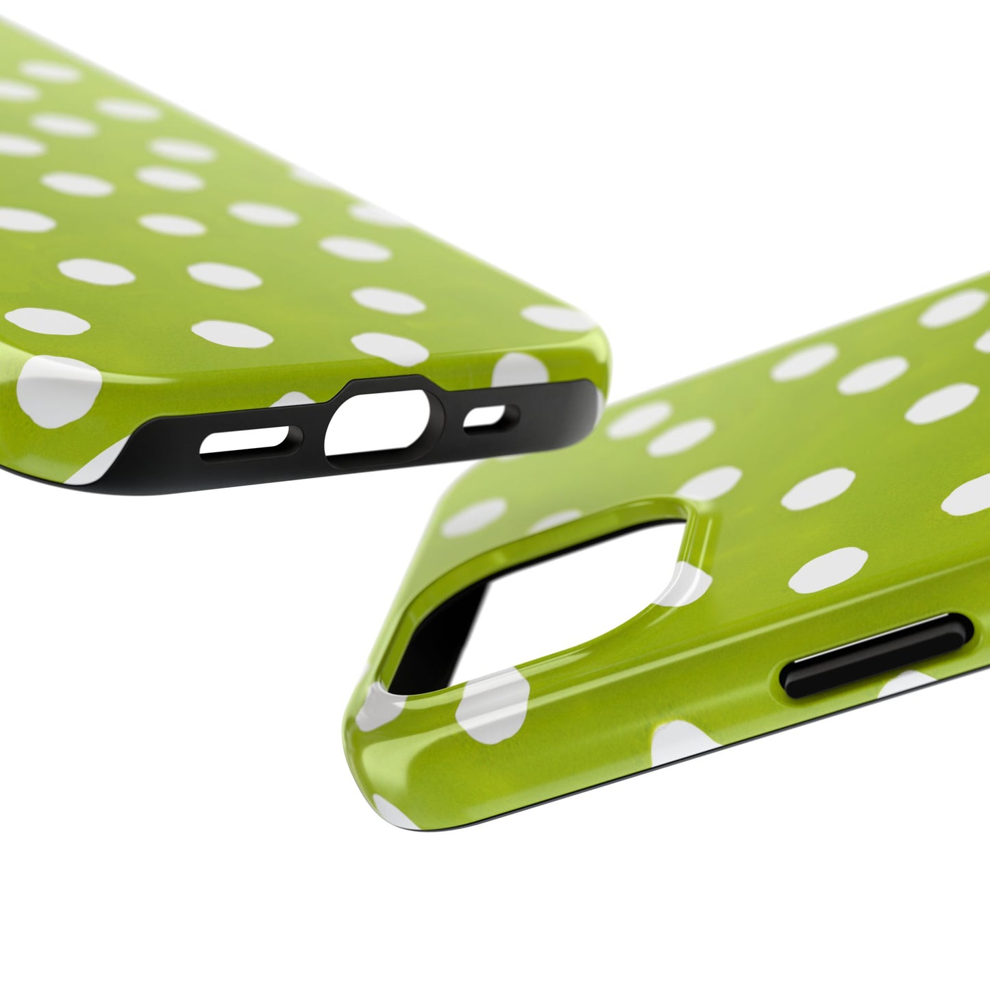 Jumbo Dots Green / White Phone Case