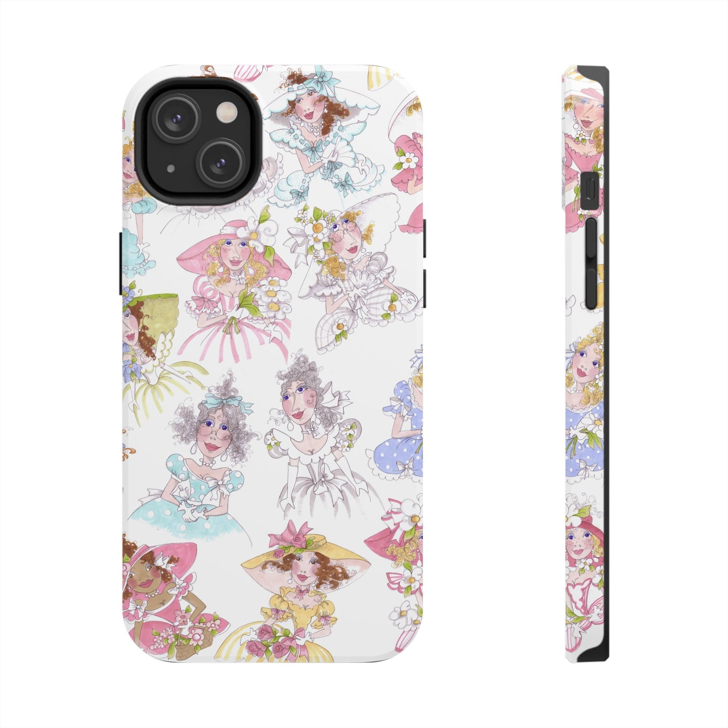 Tossed Belles White Phone Case