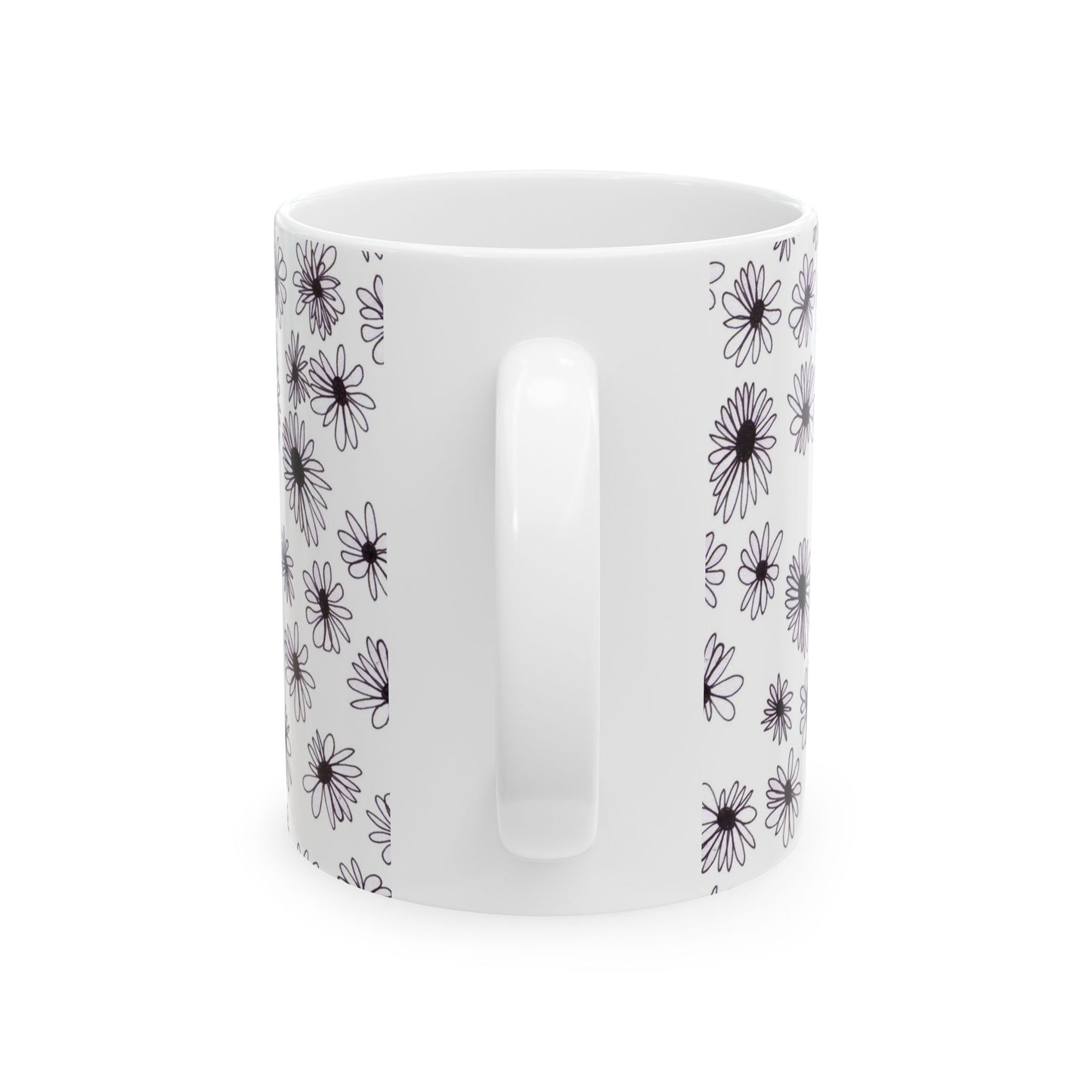 Random Daisy White / Black Cup