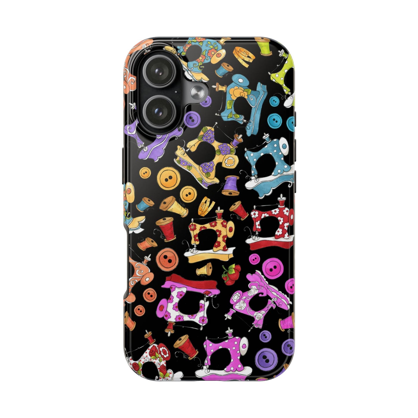 Sew Assorted Black Phone Case