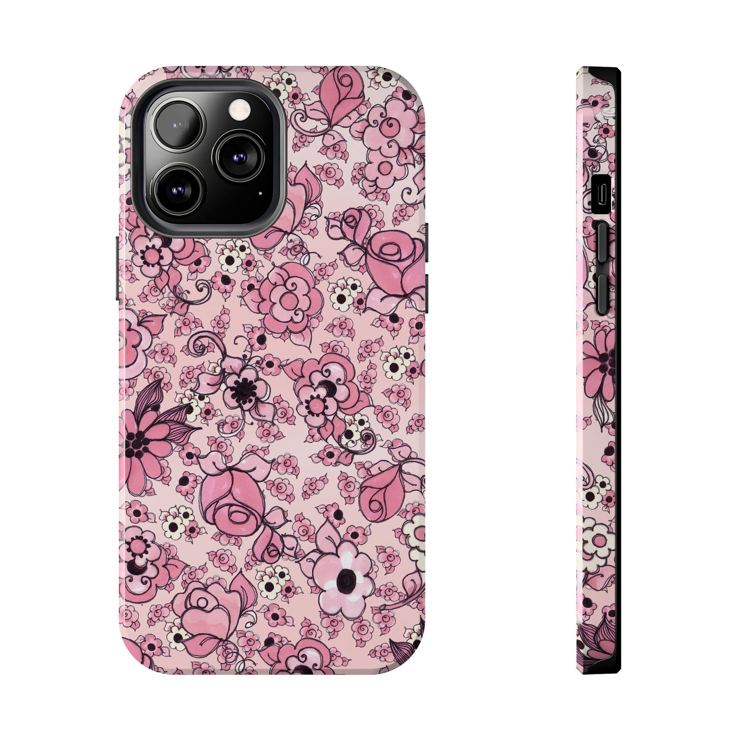 Profuse Posies Pink Phone Case