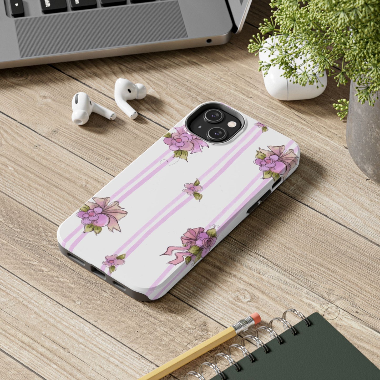 Flower Model Flower Stripe Phone Case