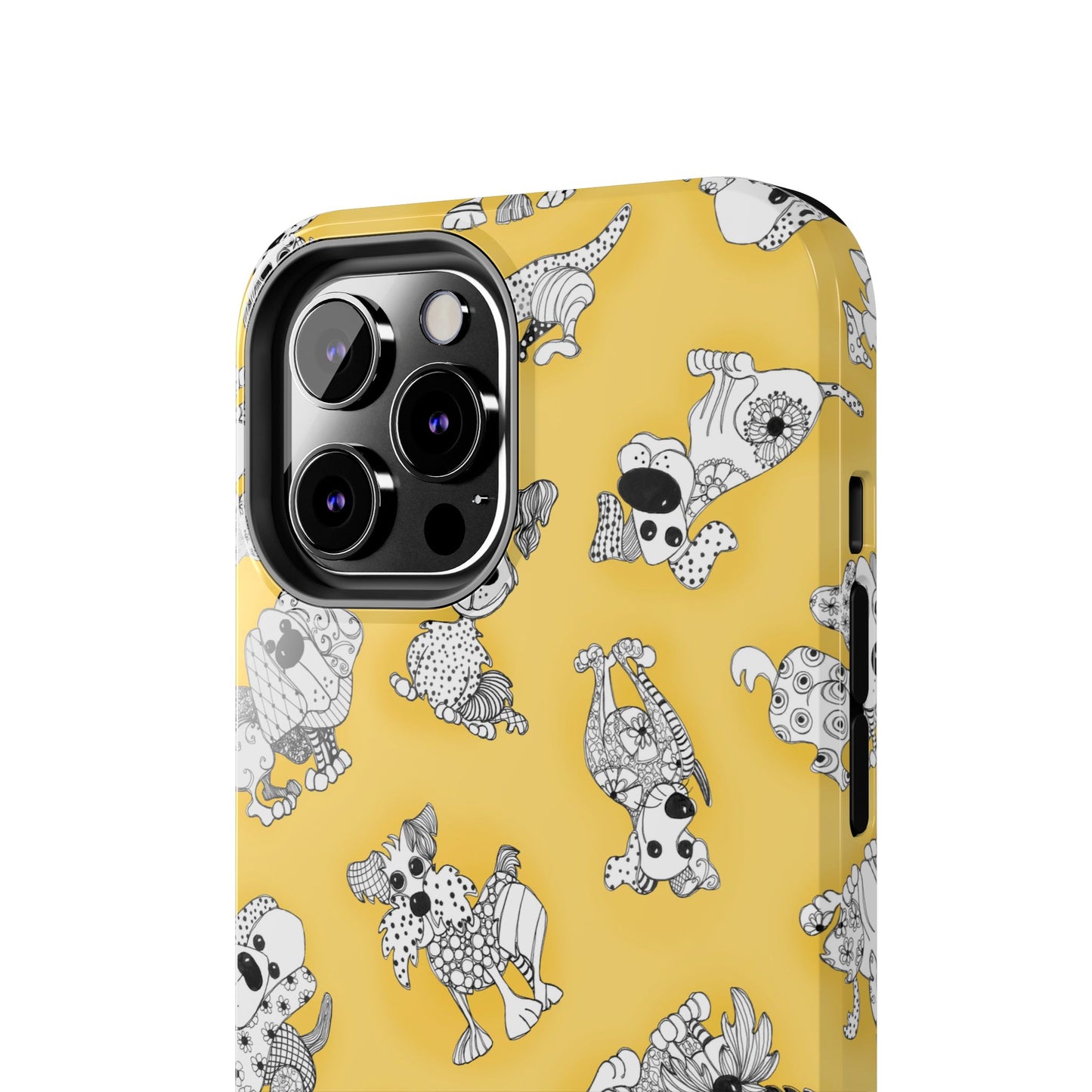 Doodle Dogs Yellow Phone Case