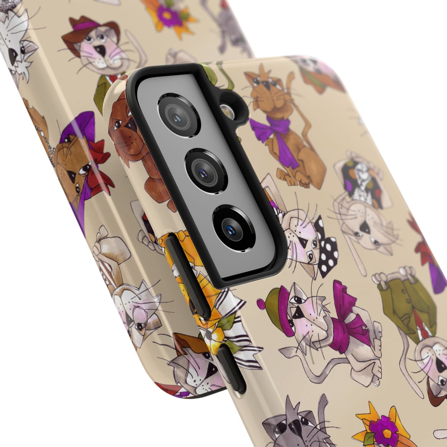 Spice Cats Tossed Muslin Phone Case