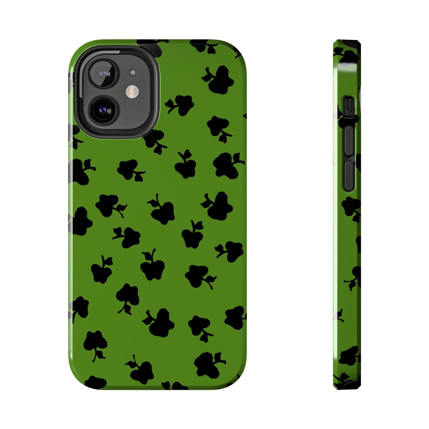 Happy Apples Green / Black Phone Case