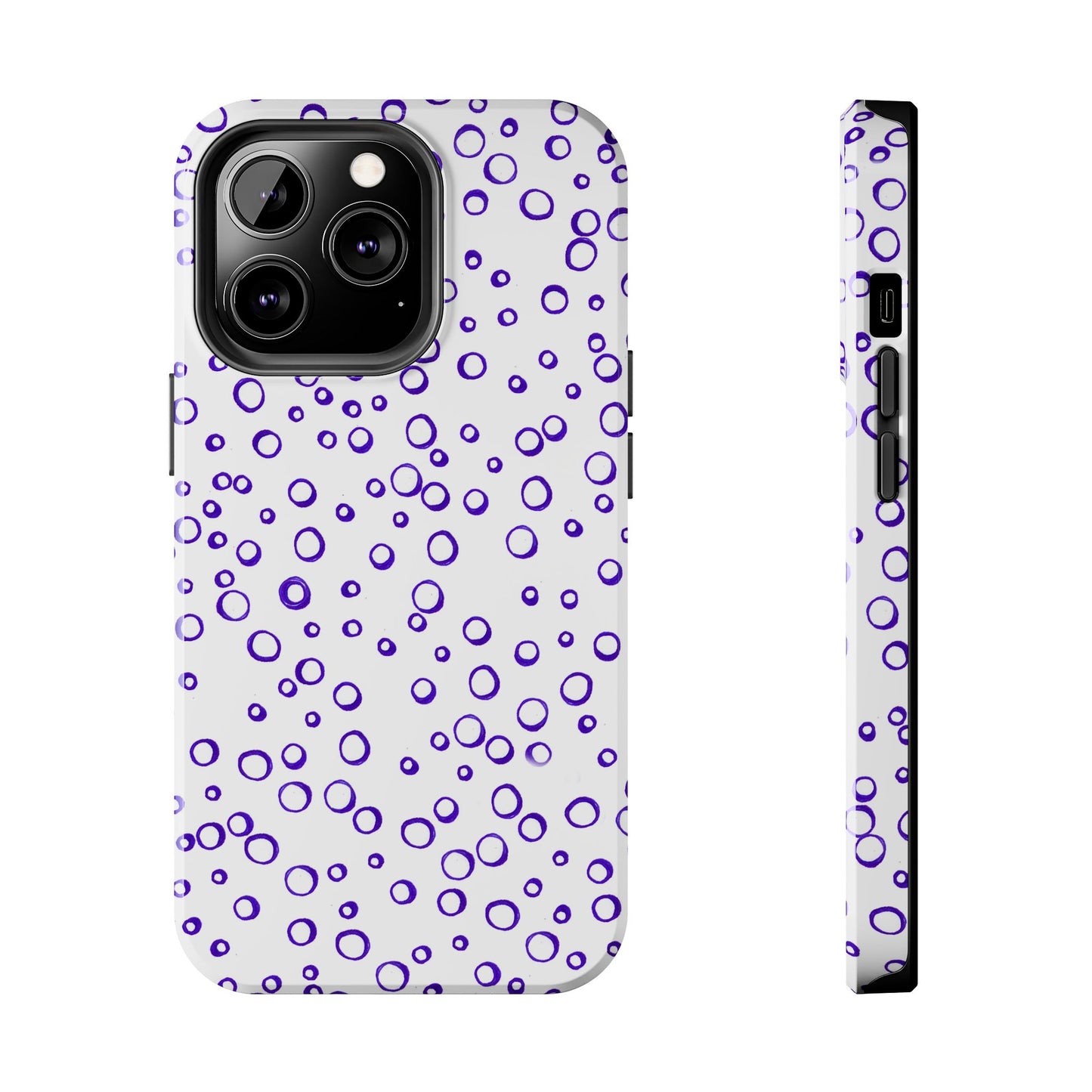 Blue See Through Dots Phone Case